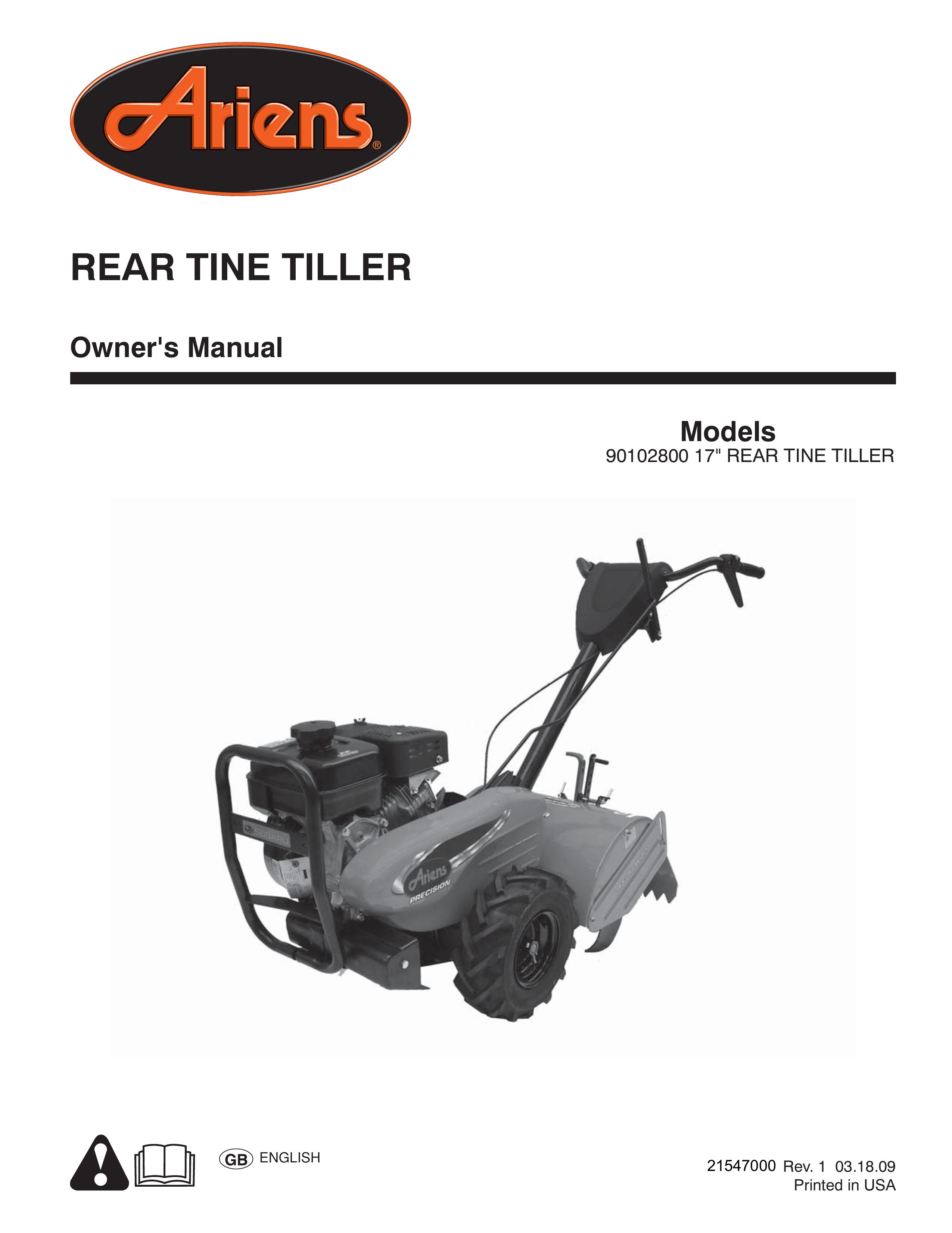 Ariens 90102800 Tiller User Manual