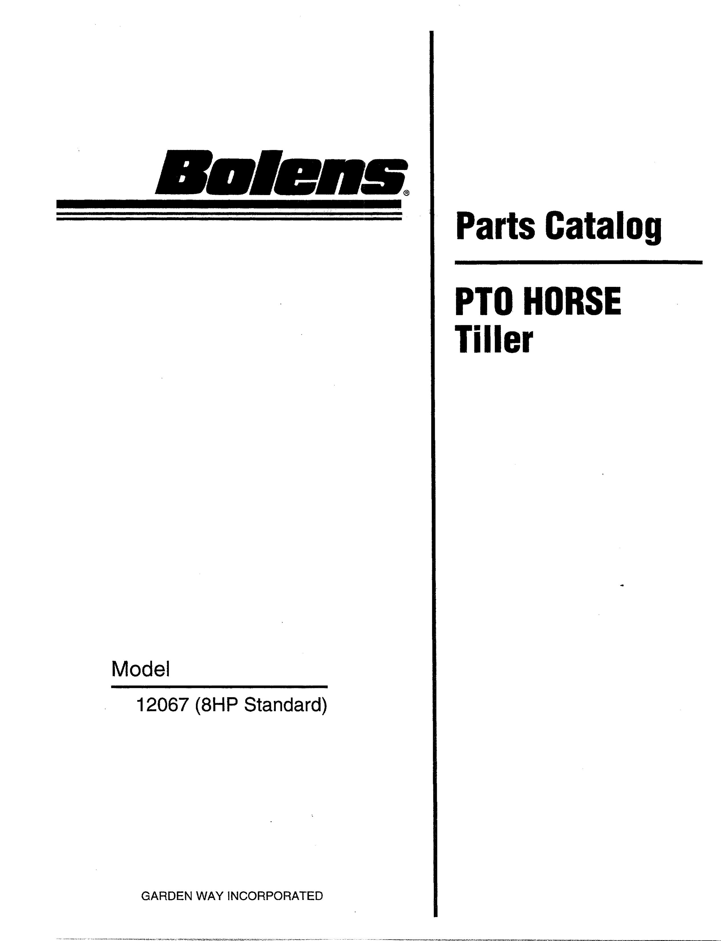 Bolens 12067 Tiller User Manual