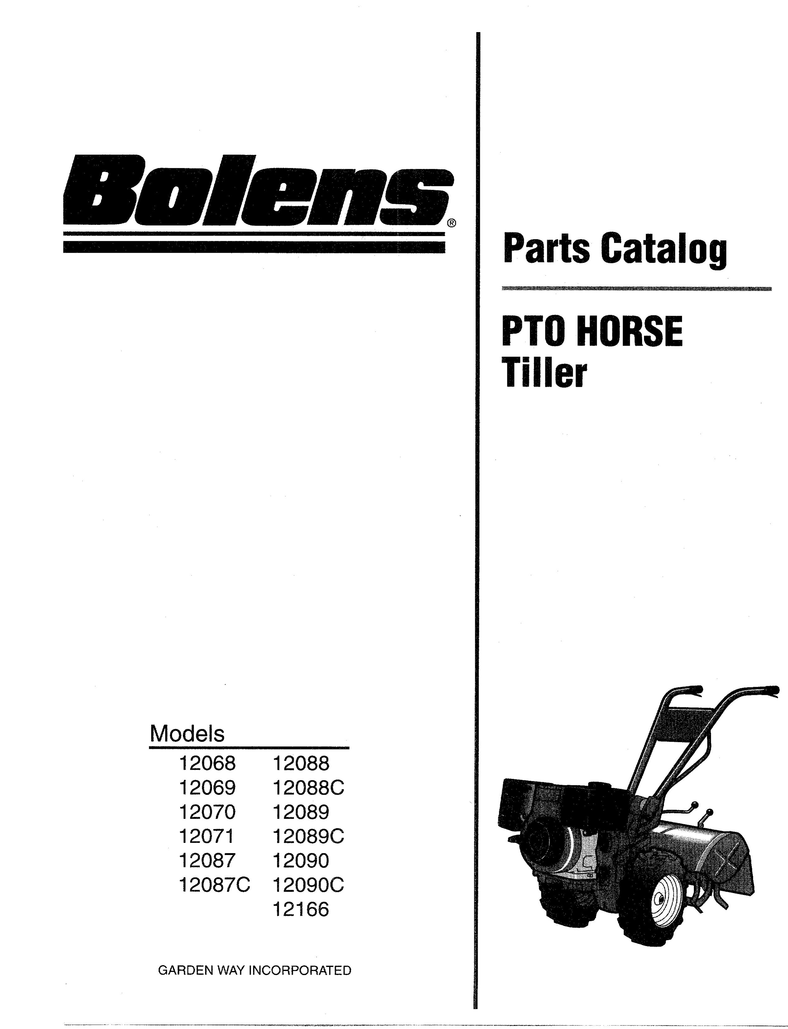 Bolens 12087C Tiller User Manual