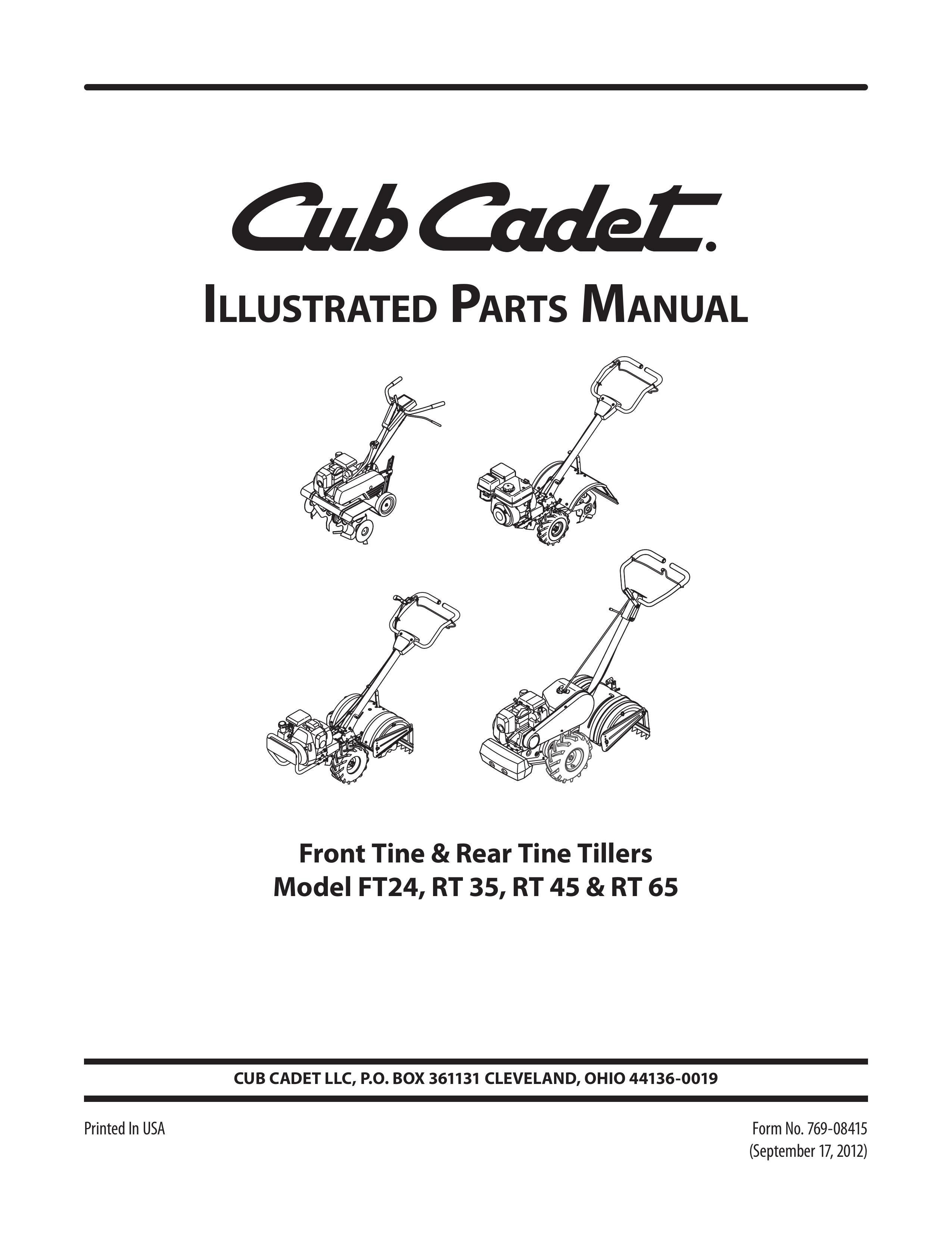Cub Cadet RT 35 Tiller User Manual