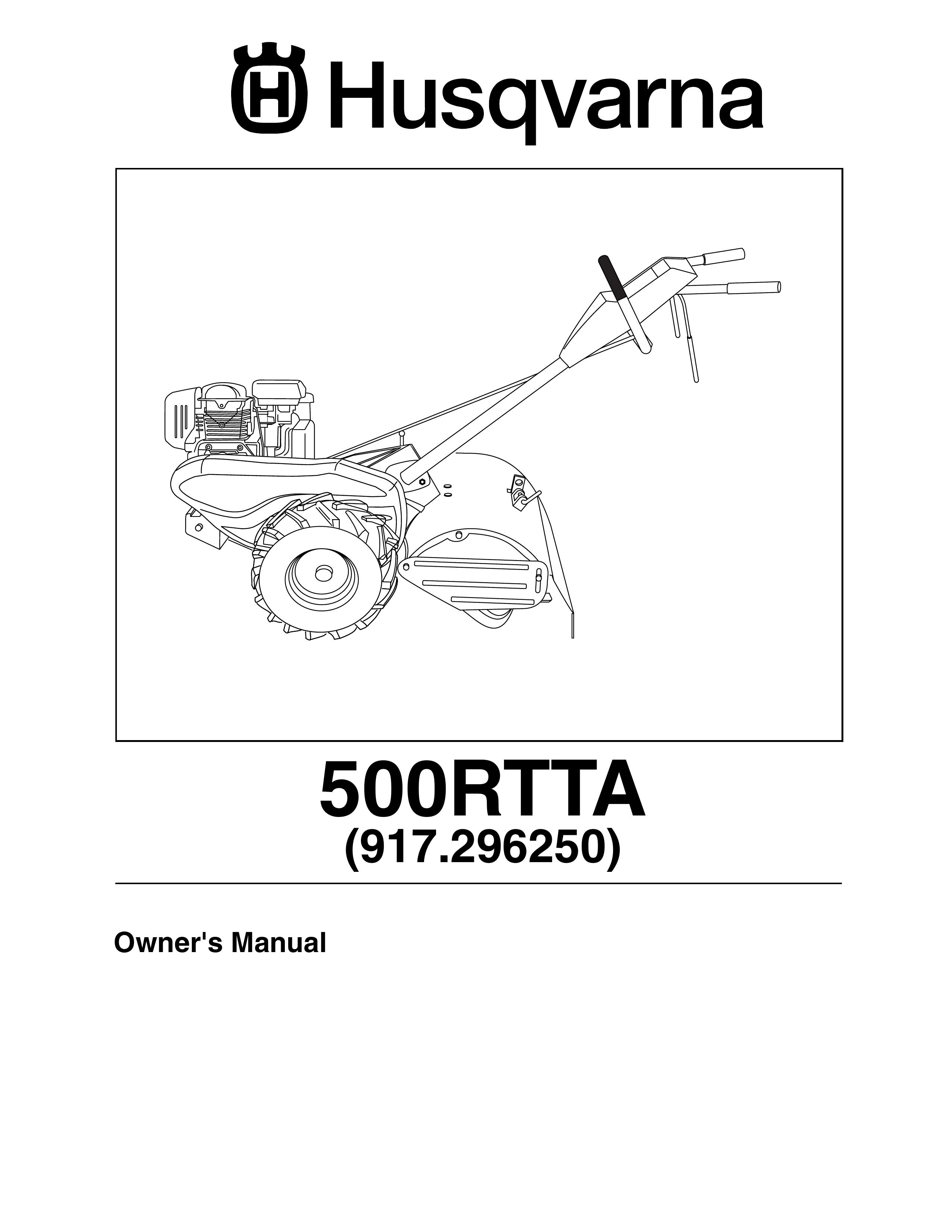 Husqvarna 500RTTA Tiller User Manual