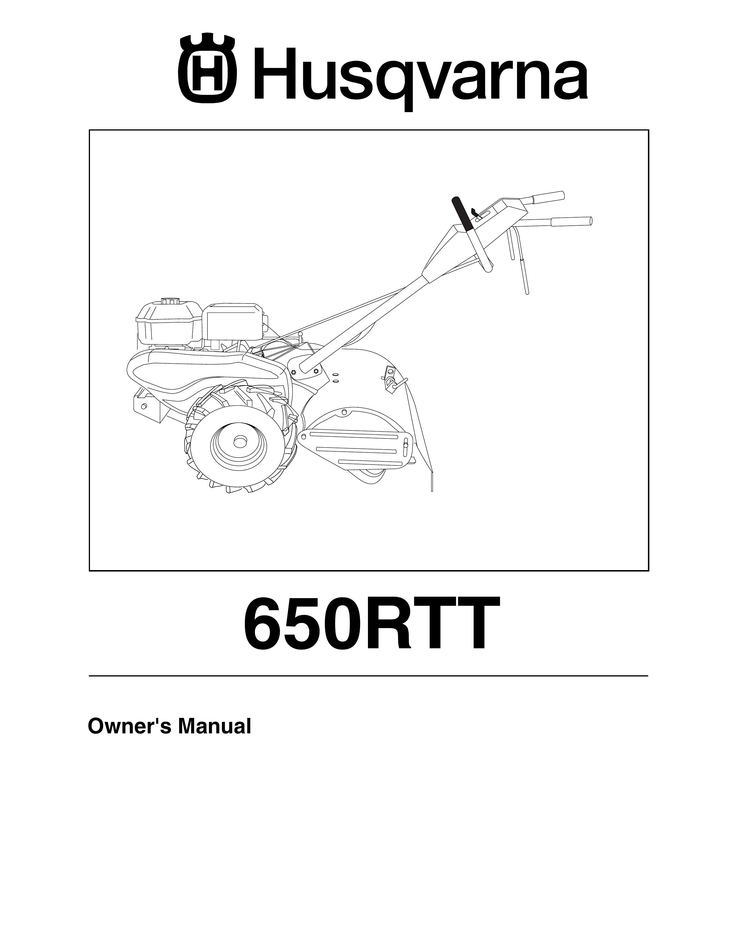 Husqvarna 650RTT Tiller User Manual