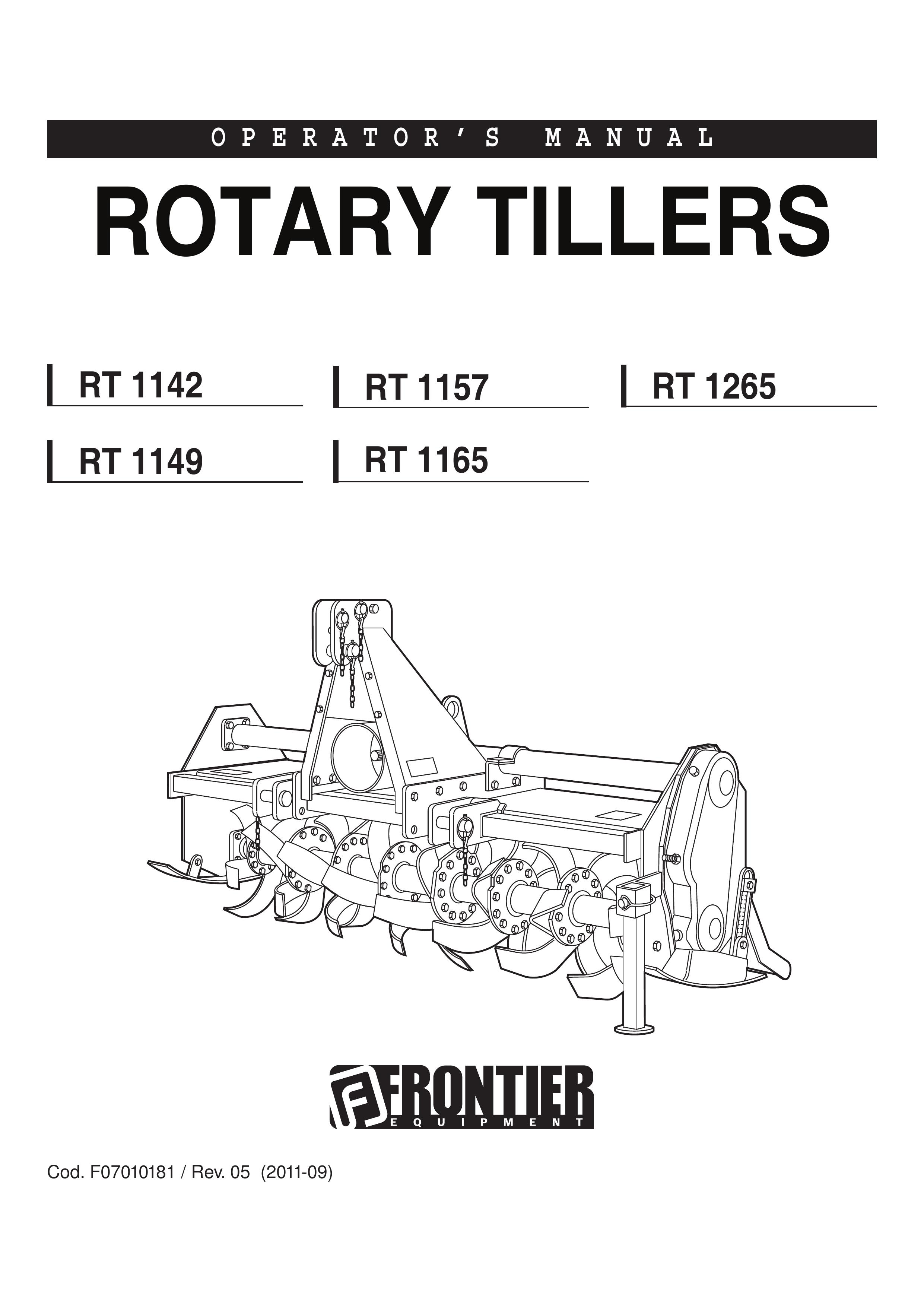 John Deere RT 1165 Tiller User Manual