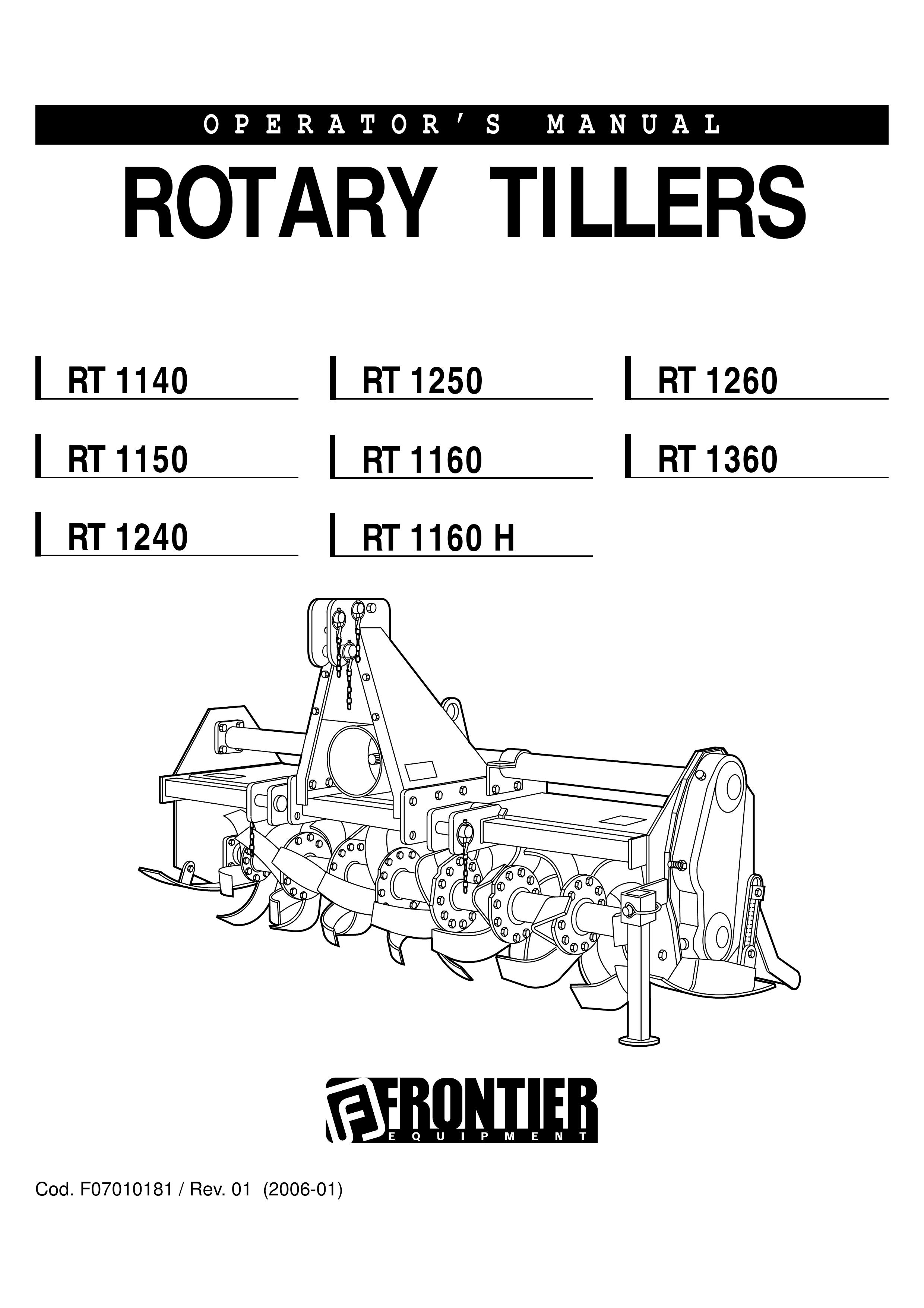 John Deere RT1160 Tiller User Manual