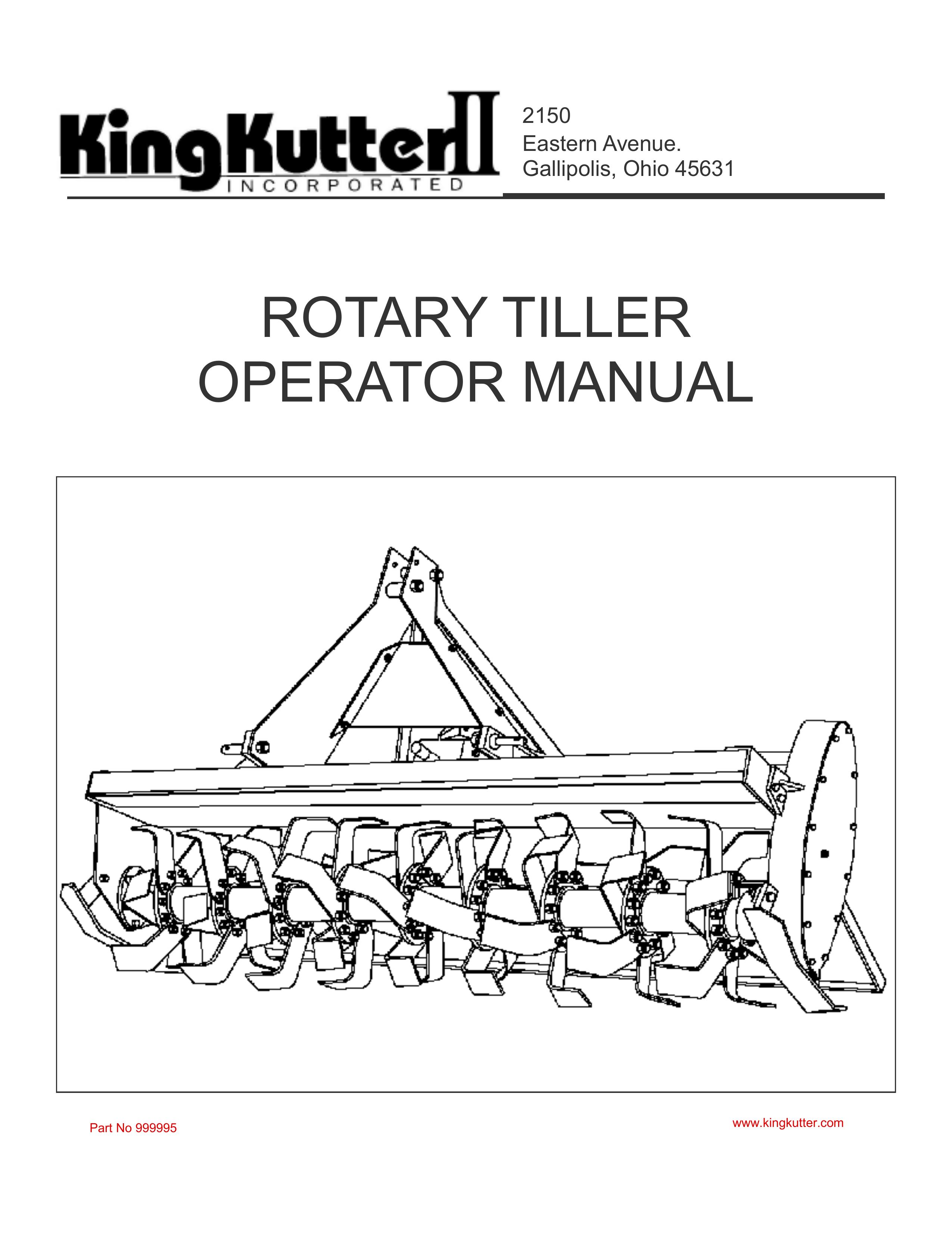 King Kutter 999995 Tiller User Manual