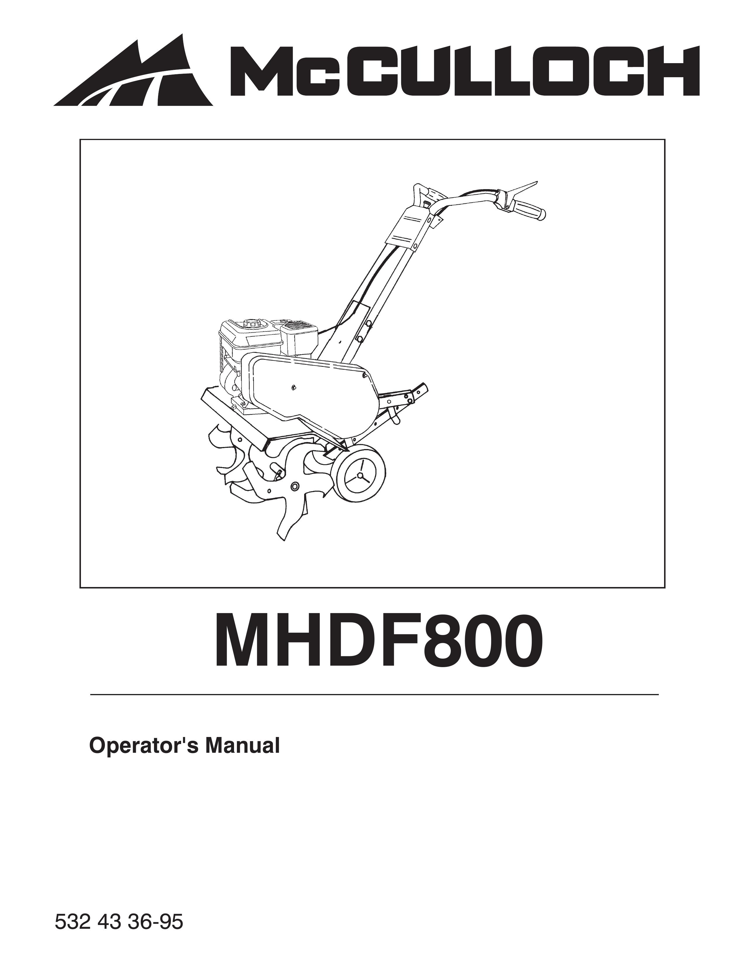 McCulloch MHDF800 Tiller User Manual