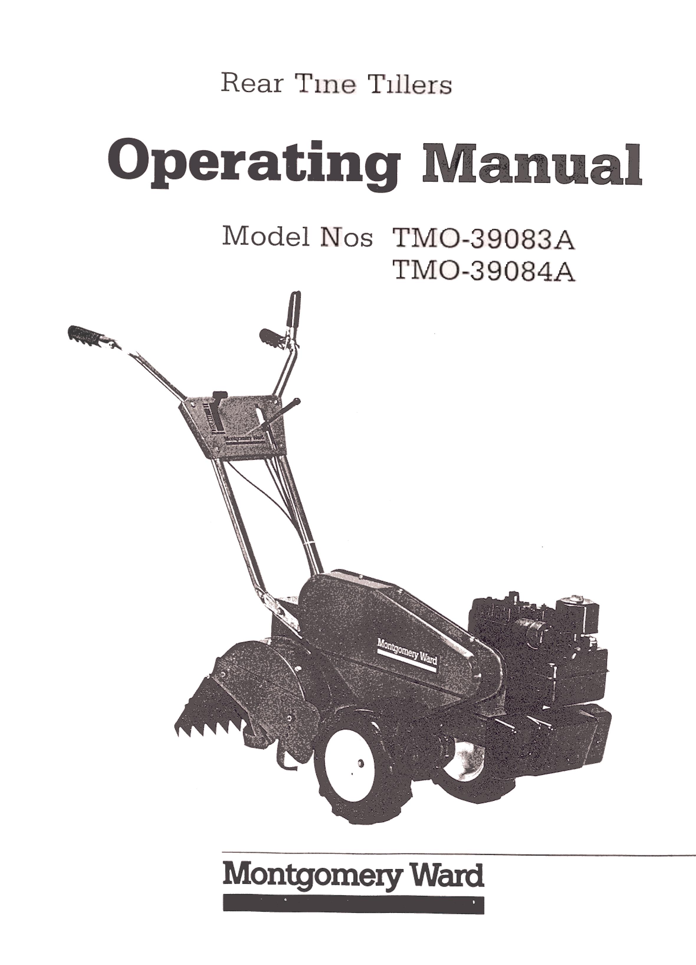 Montgomery Ward TMO-39084A Tiller User Manual