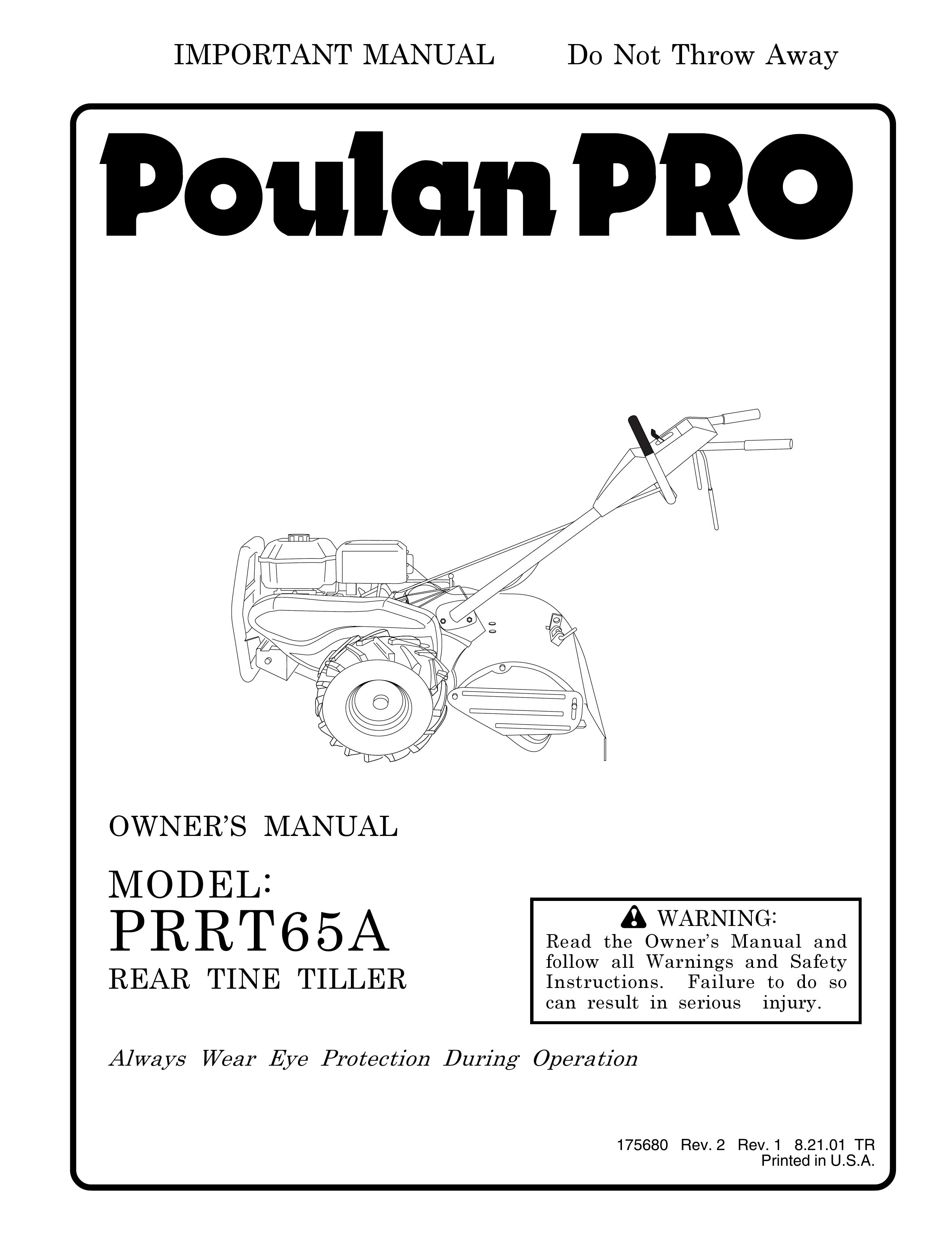 Poulan 175680 Tiller User Manual
