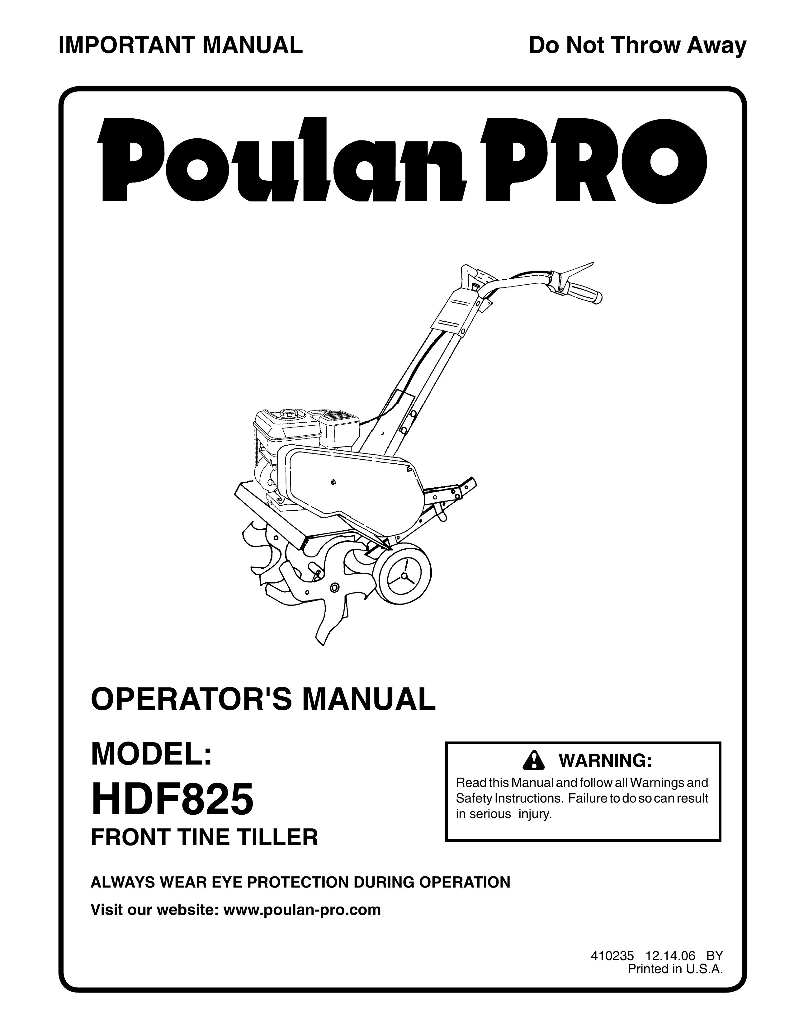 Poulan 410235 Tiller User Manual