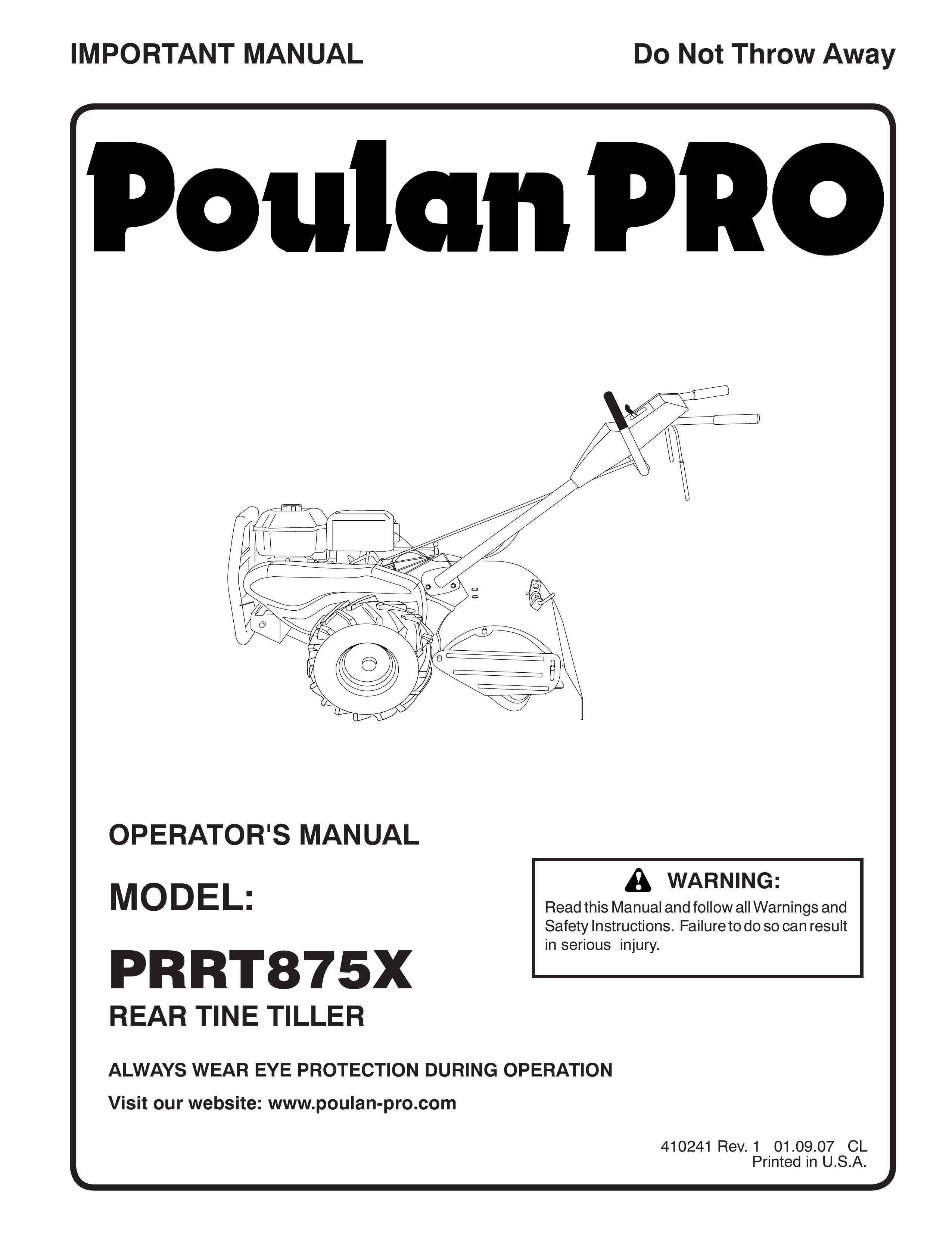 Poulan 410241 Tiller User Manual