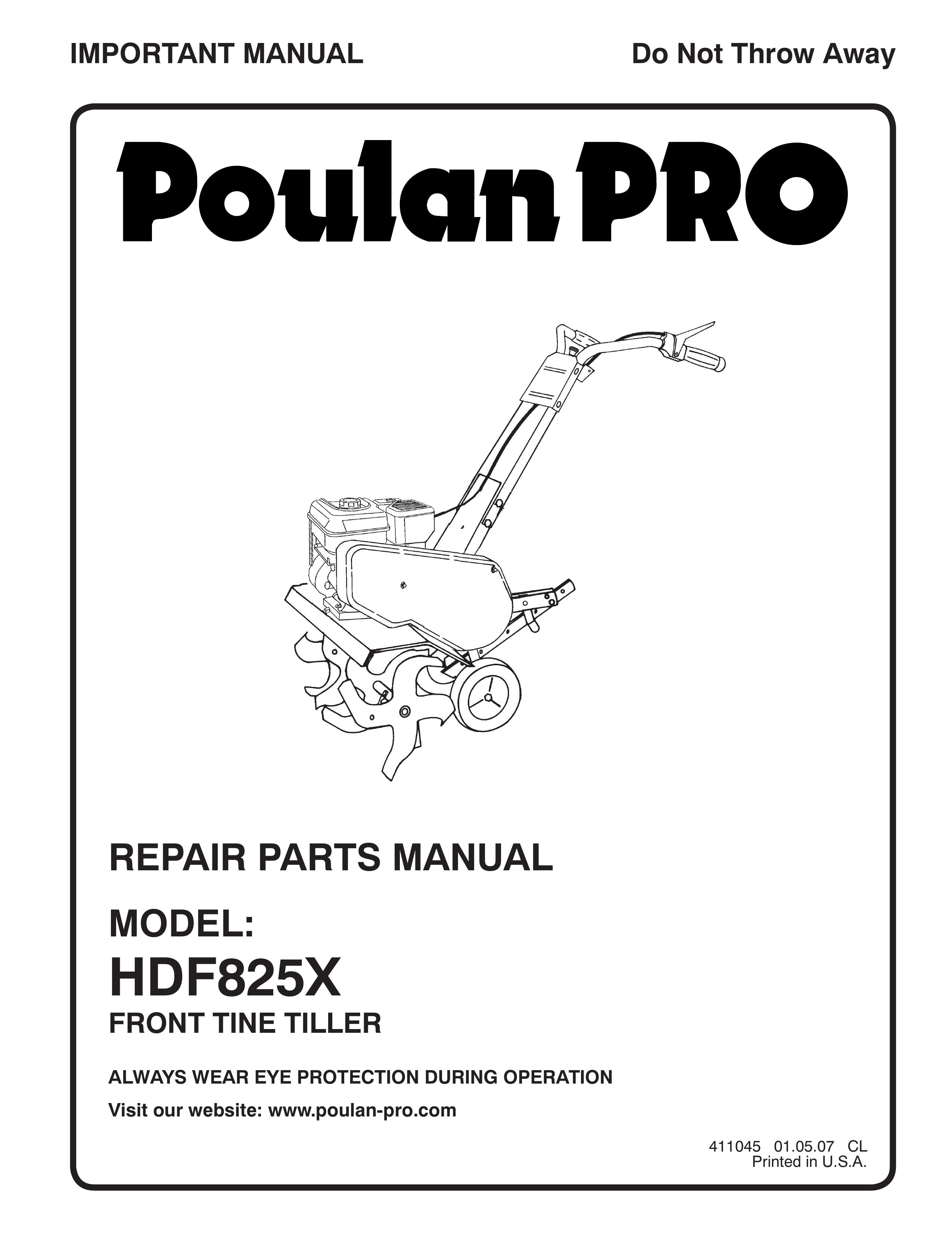 Poulan 411045 Tiller User Manual
