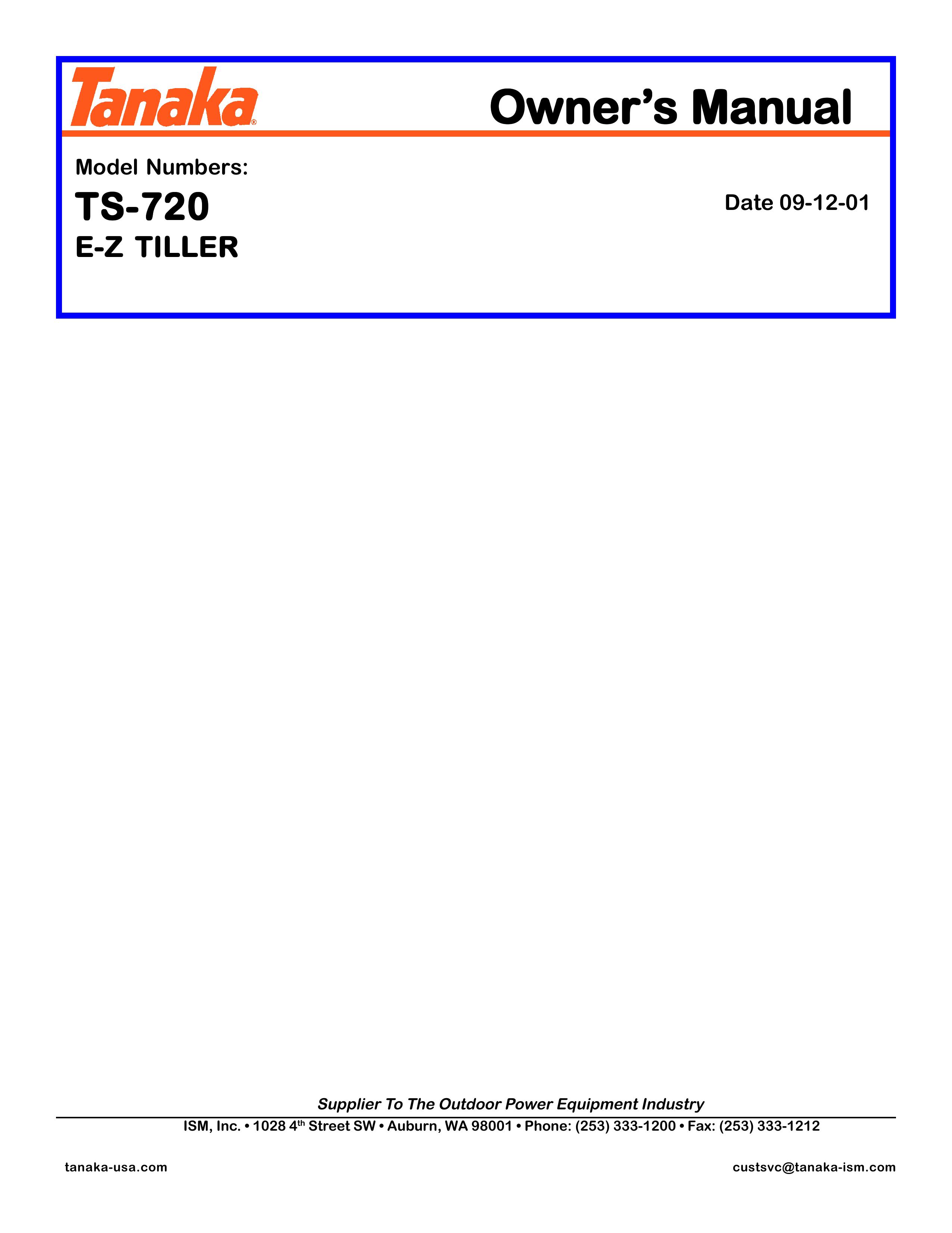 Tanaka TS-720 Tiller User Manual