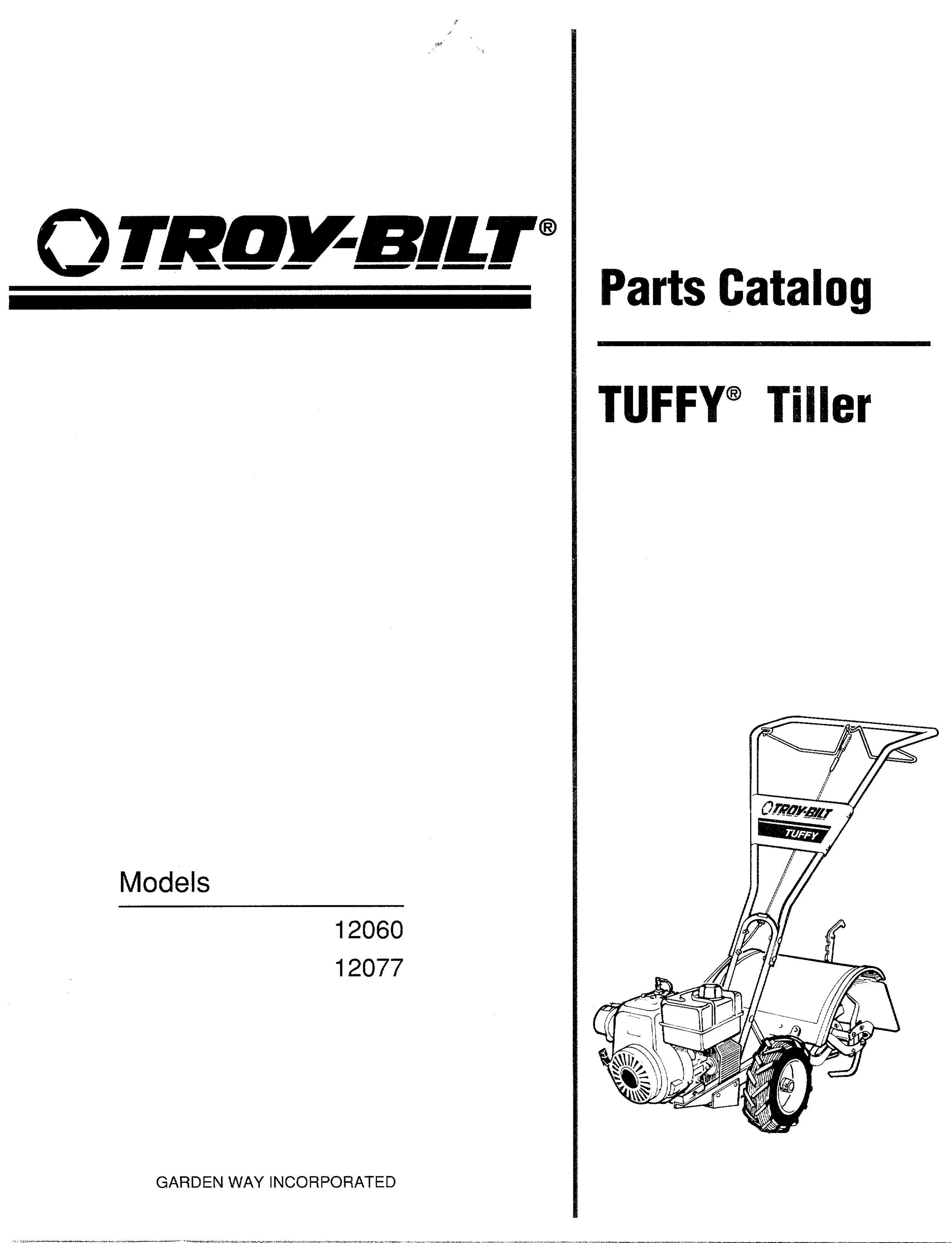 Troy-Bilt 12077 Tiller User Manual