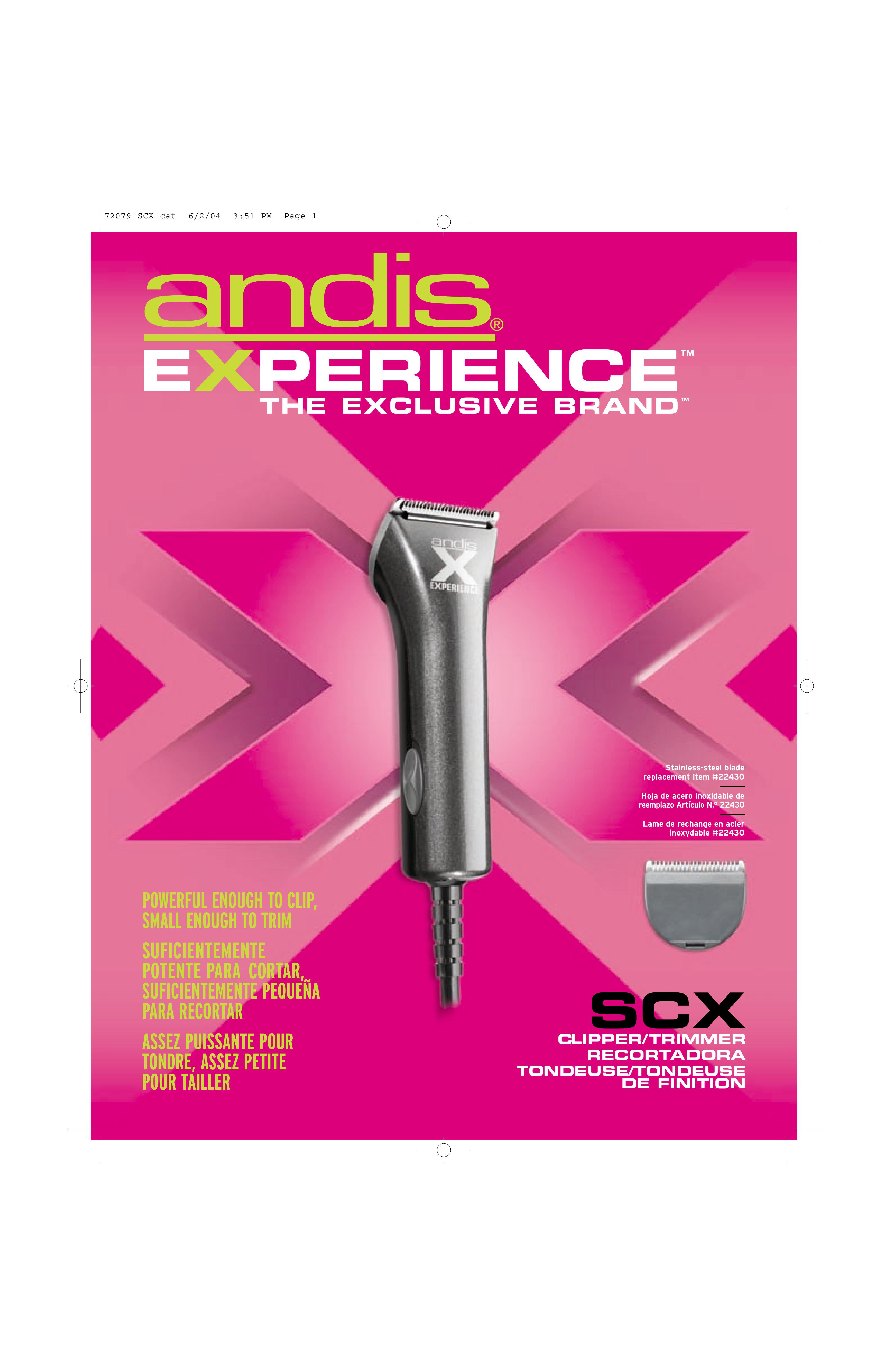 Andis Company SCX Trimmer User Manual