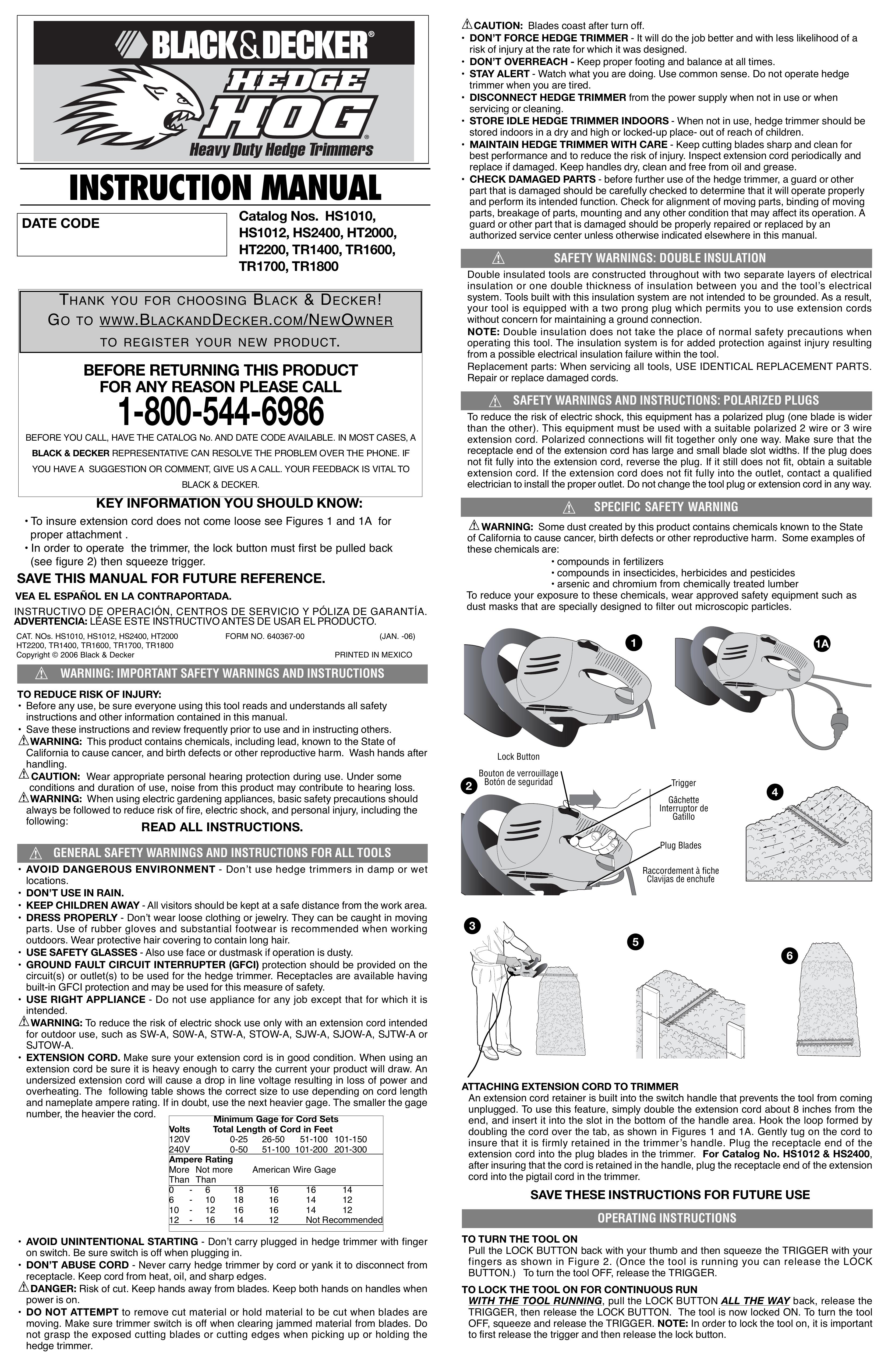 Black & Decker 40367-00 Trimmer User Manual
