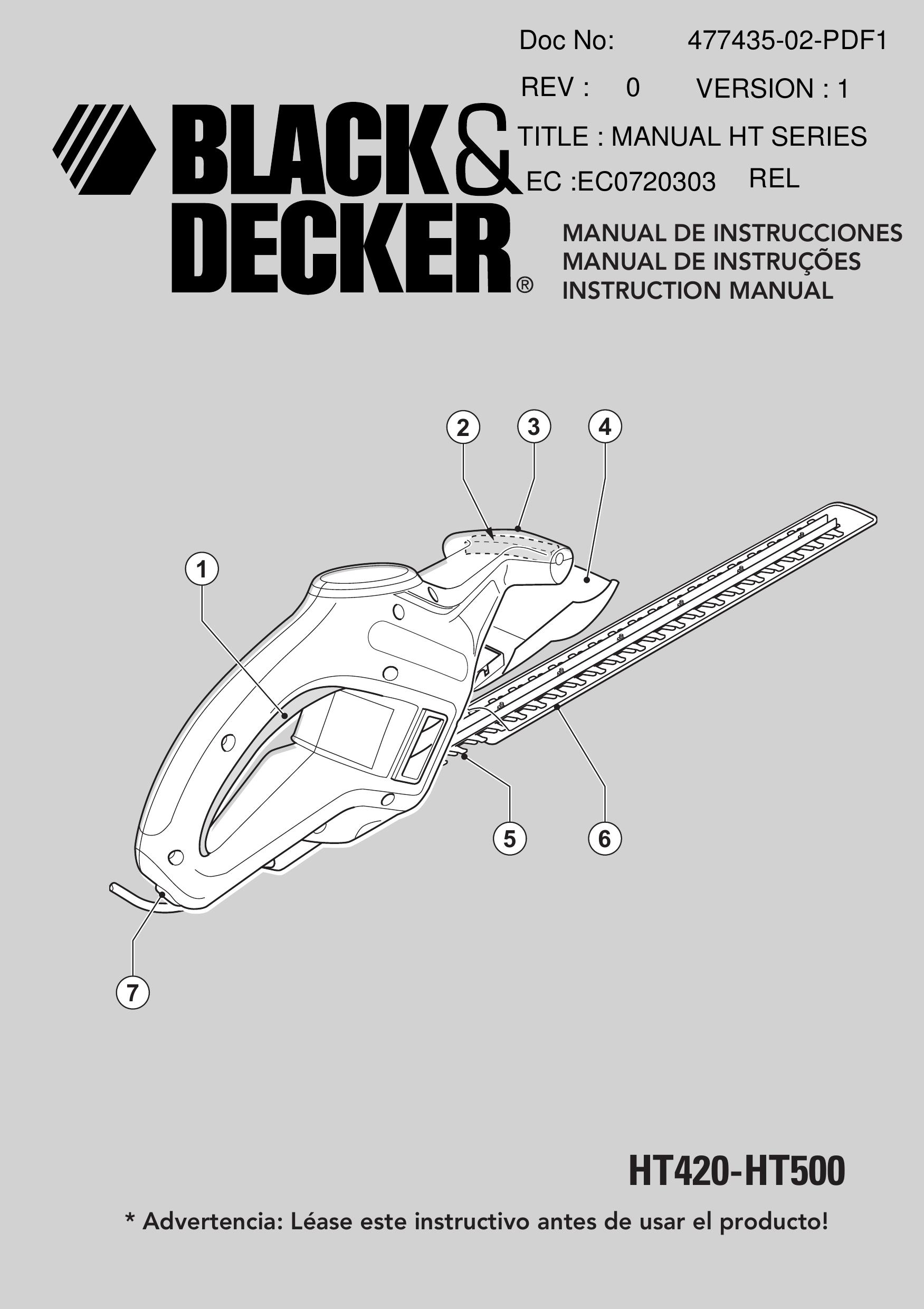 Black & Decker 477435-02-PDF1 Trimmer User Manual