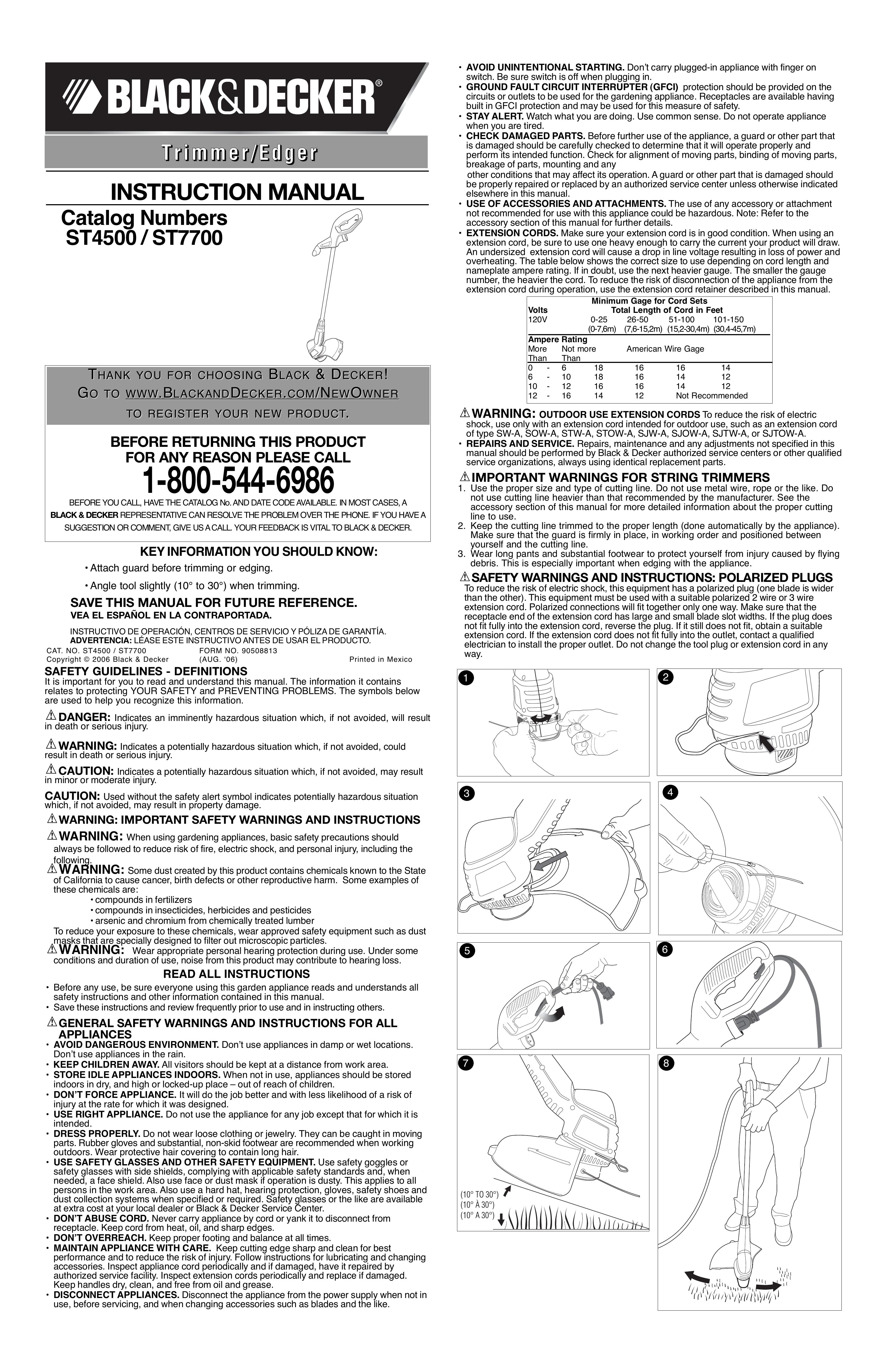 Black & Decker 90508813 Trimmer User Manual
