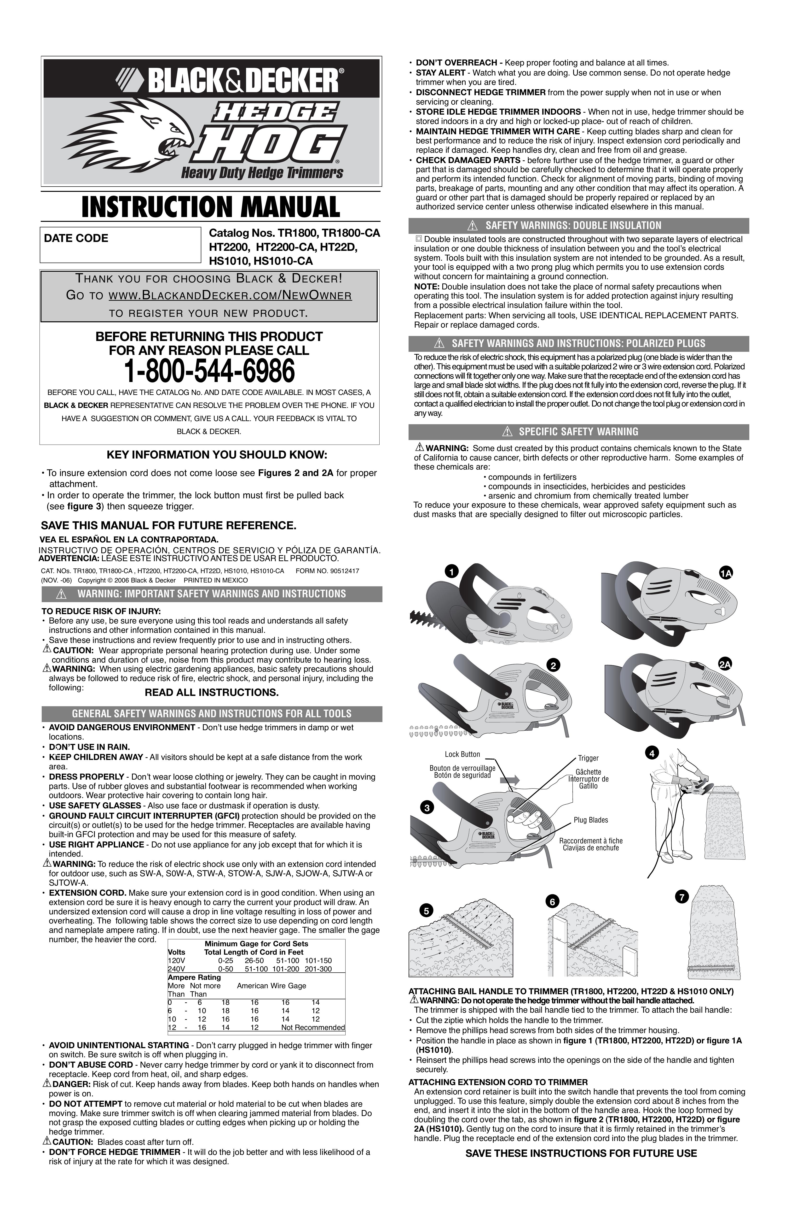 Black & Decker 90512417 Trimmer User Manual