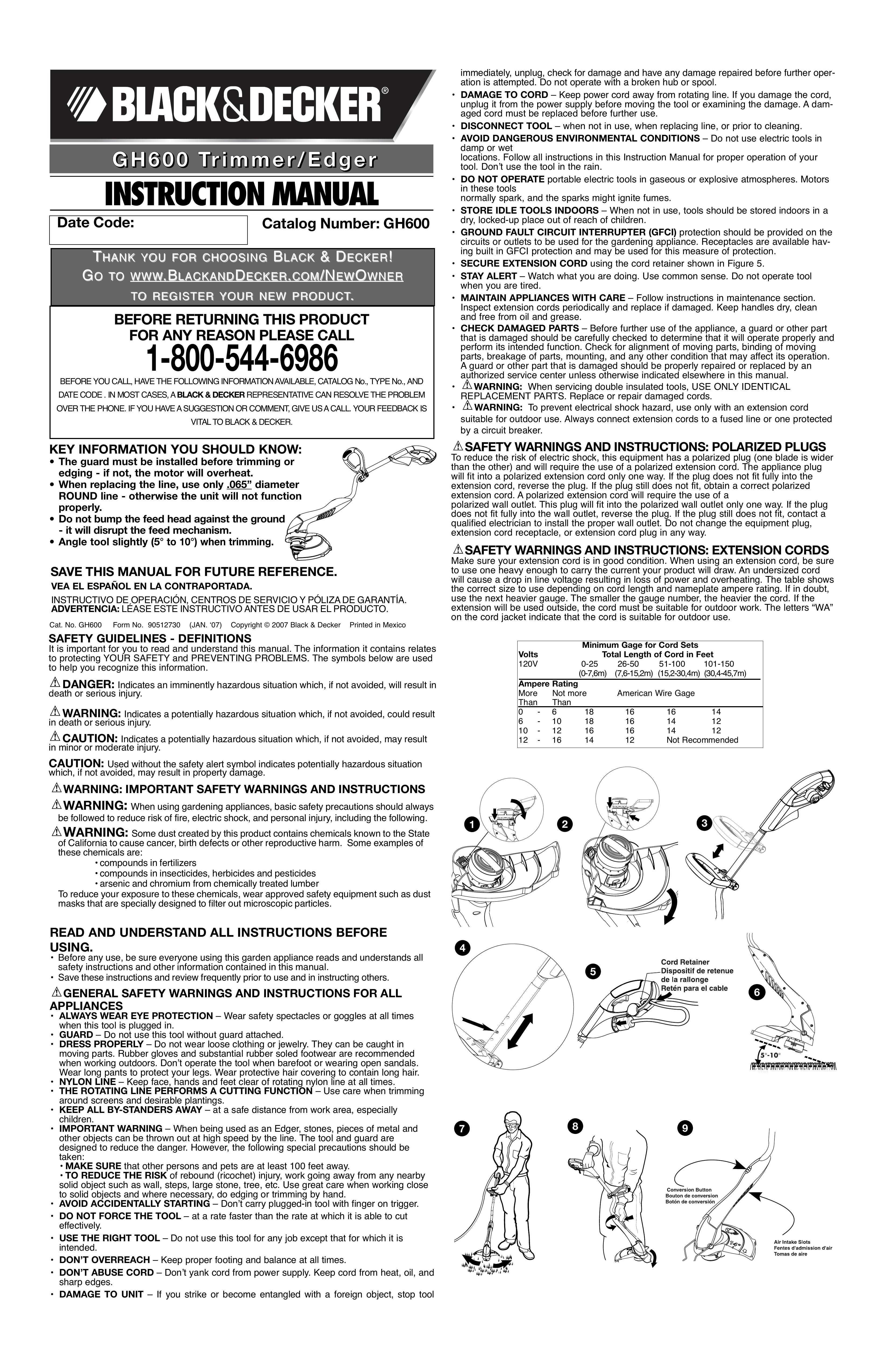 Black & Decker 90512730 Trimmer User Manual