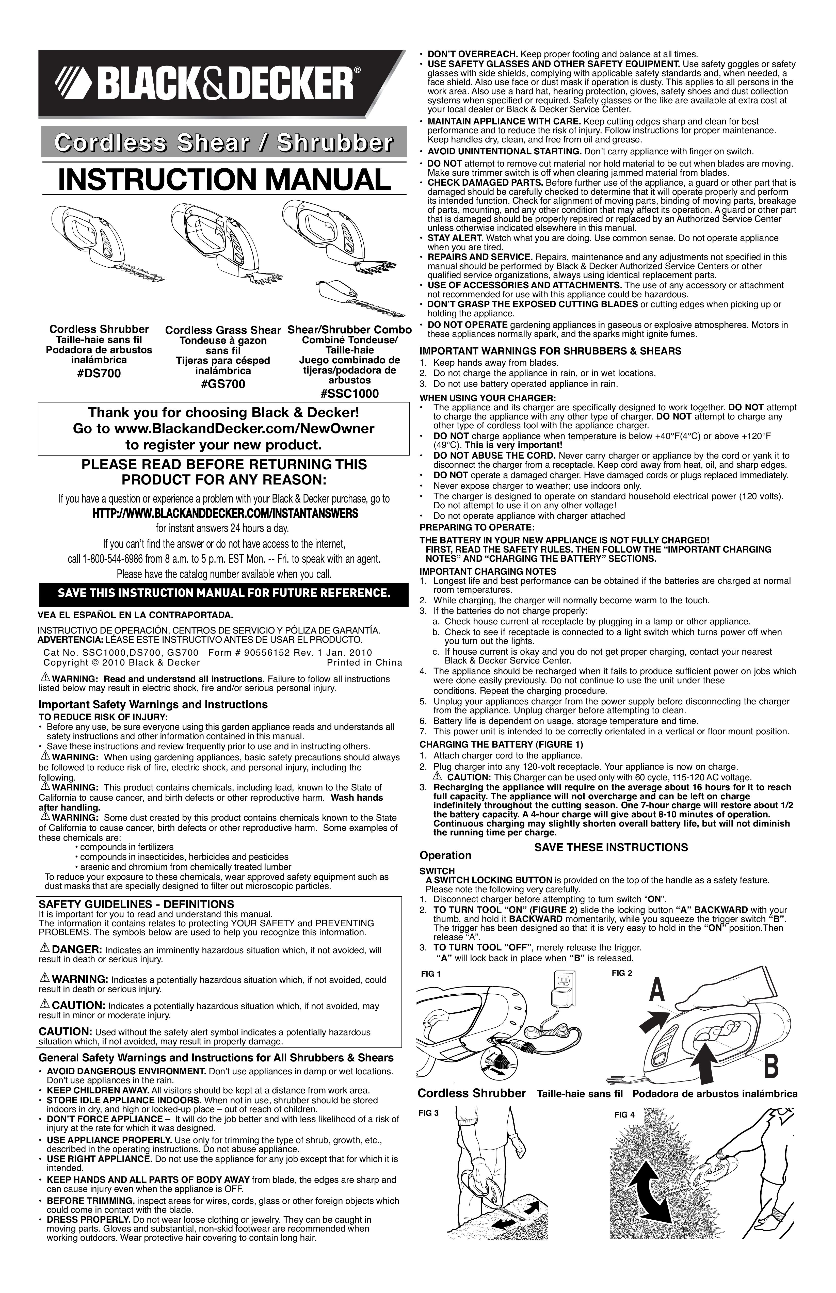 Black & Decker 90556152 Trimmer User Manual