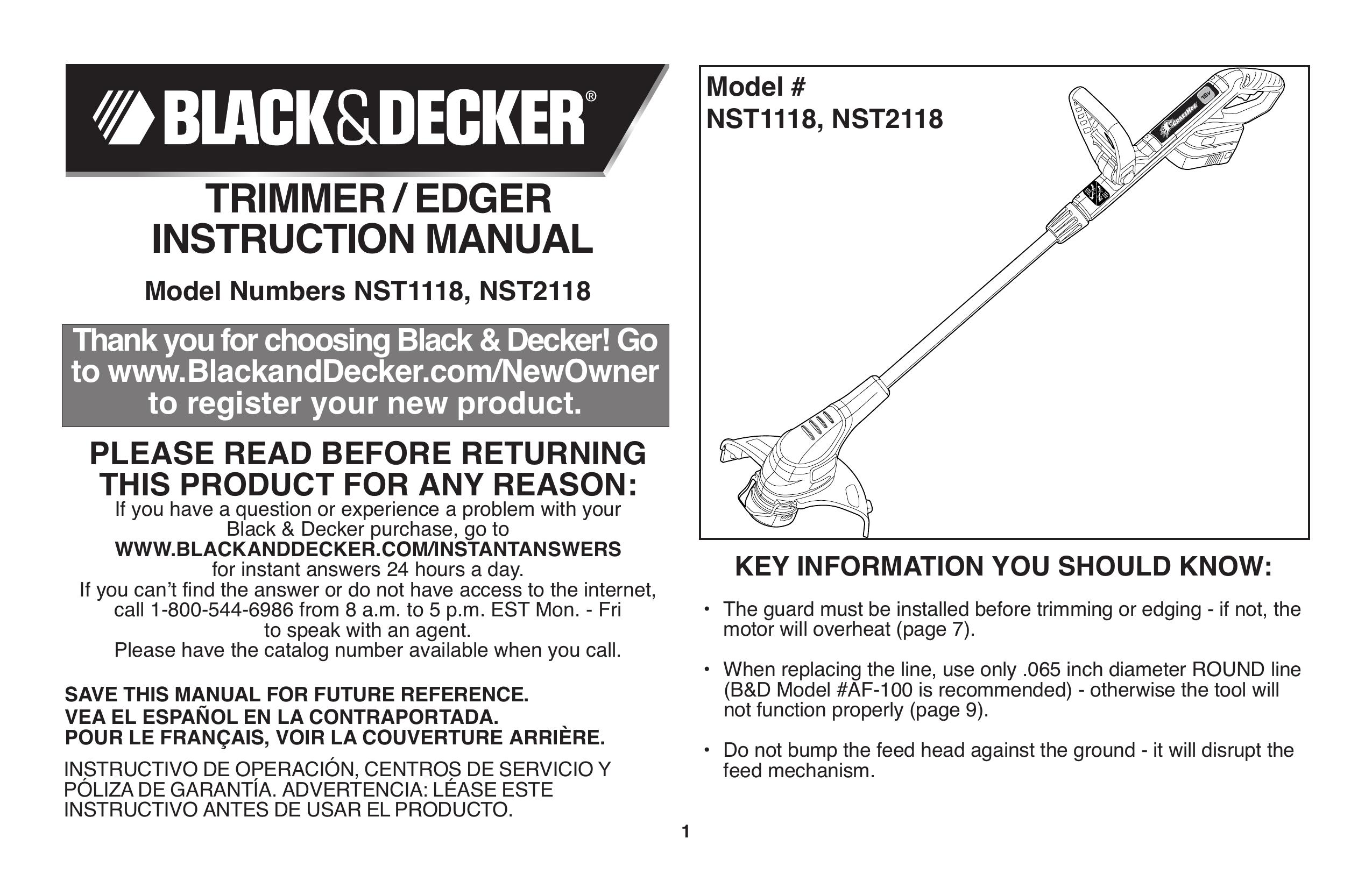 Black & Decker DR260BR Trimmer User Manual