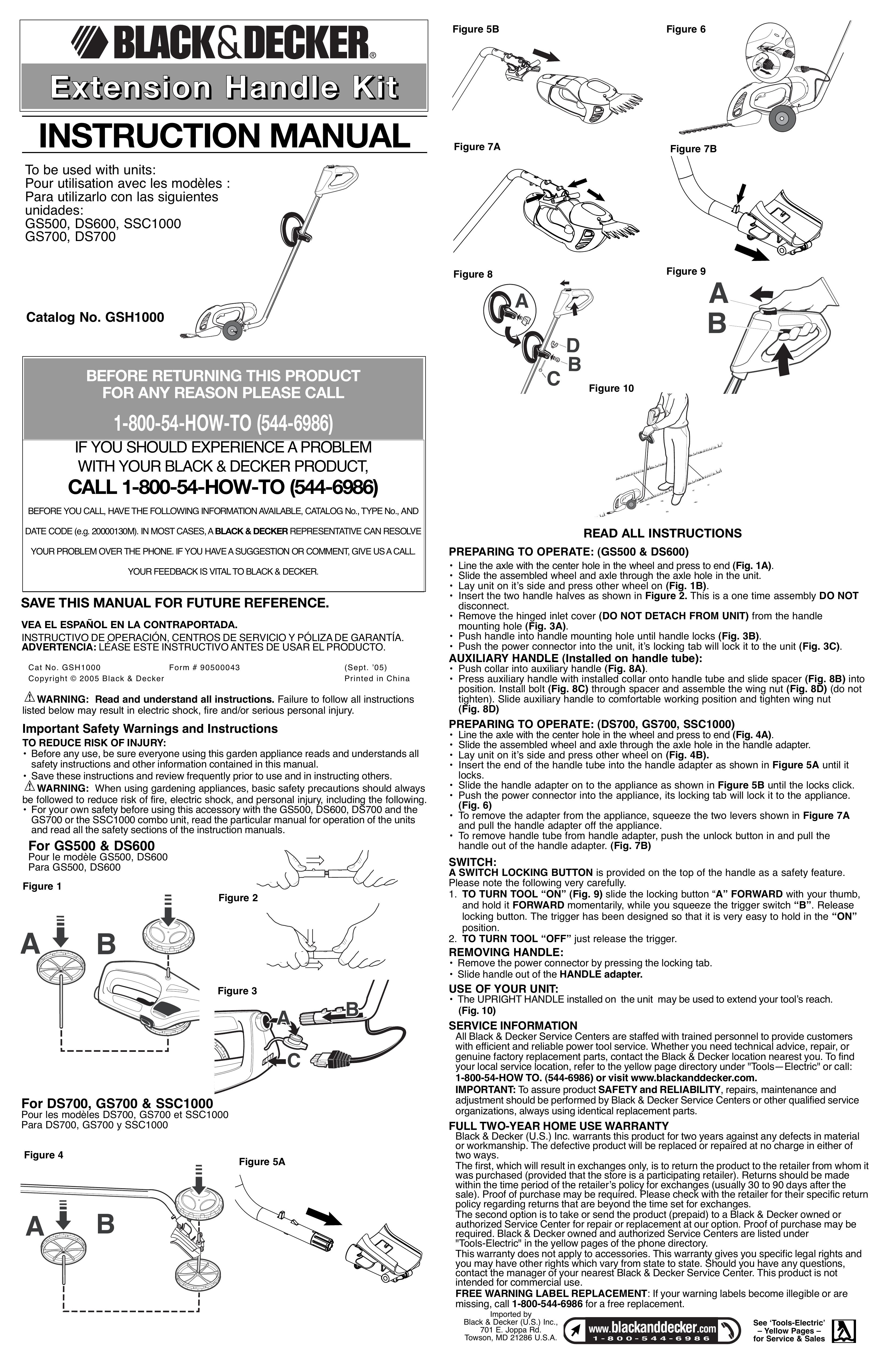 Black & Decker DS700 Trimmer User Manual
