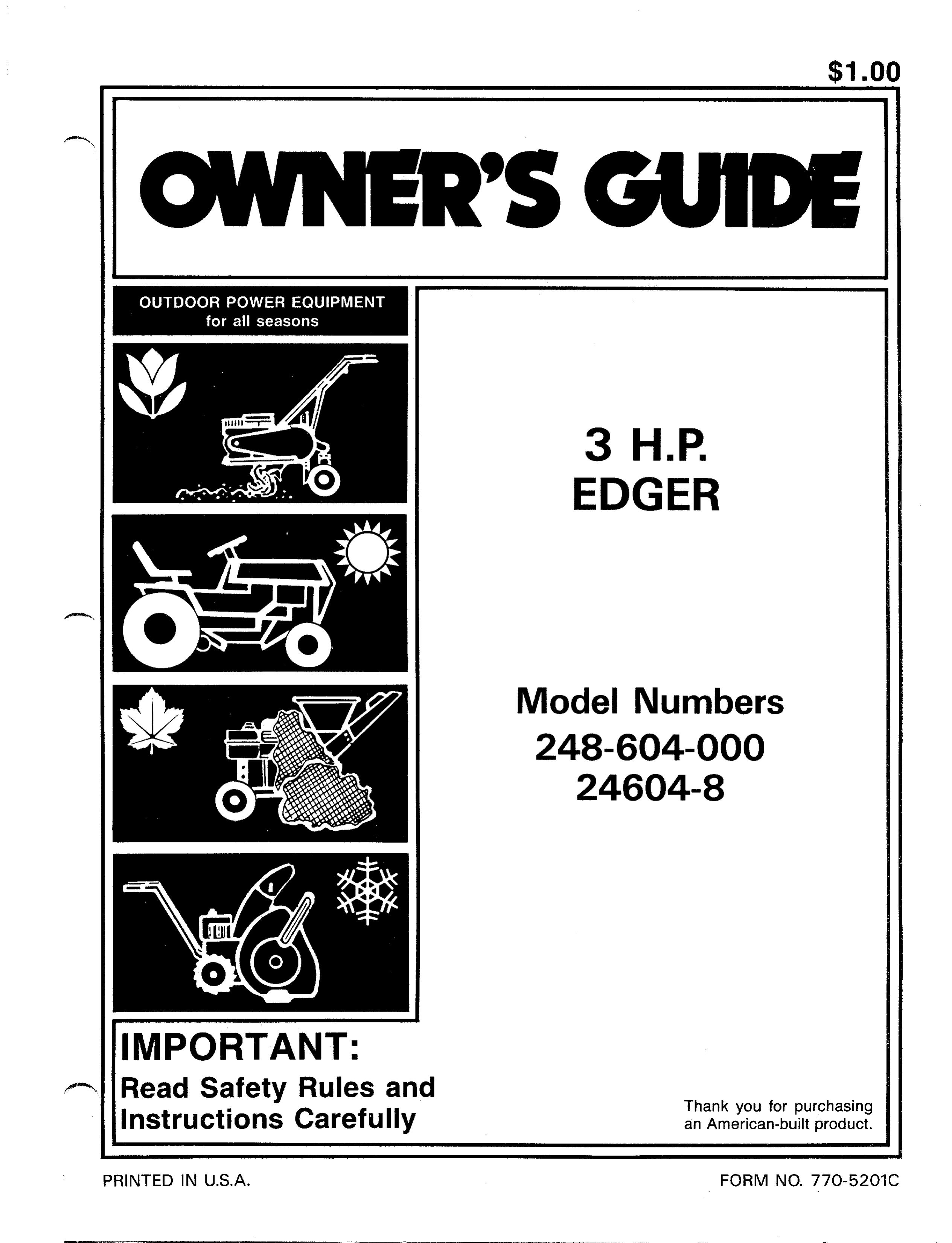 Bolens 24604-8 Trimmer User Manual
