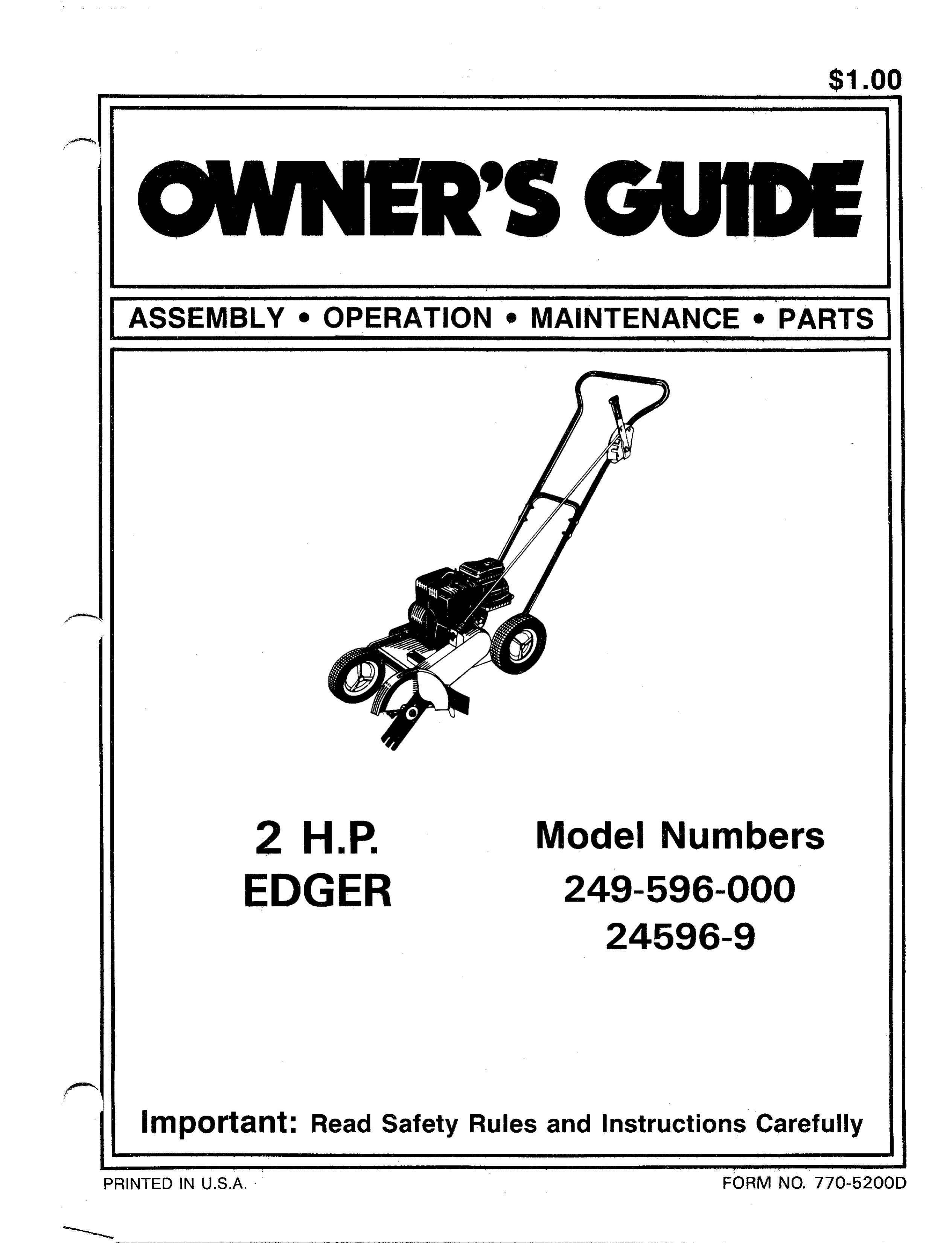 Bolens 249-569-000 Trimmer User Manual