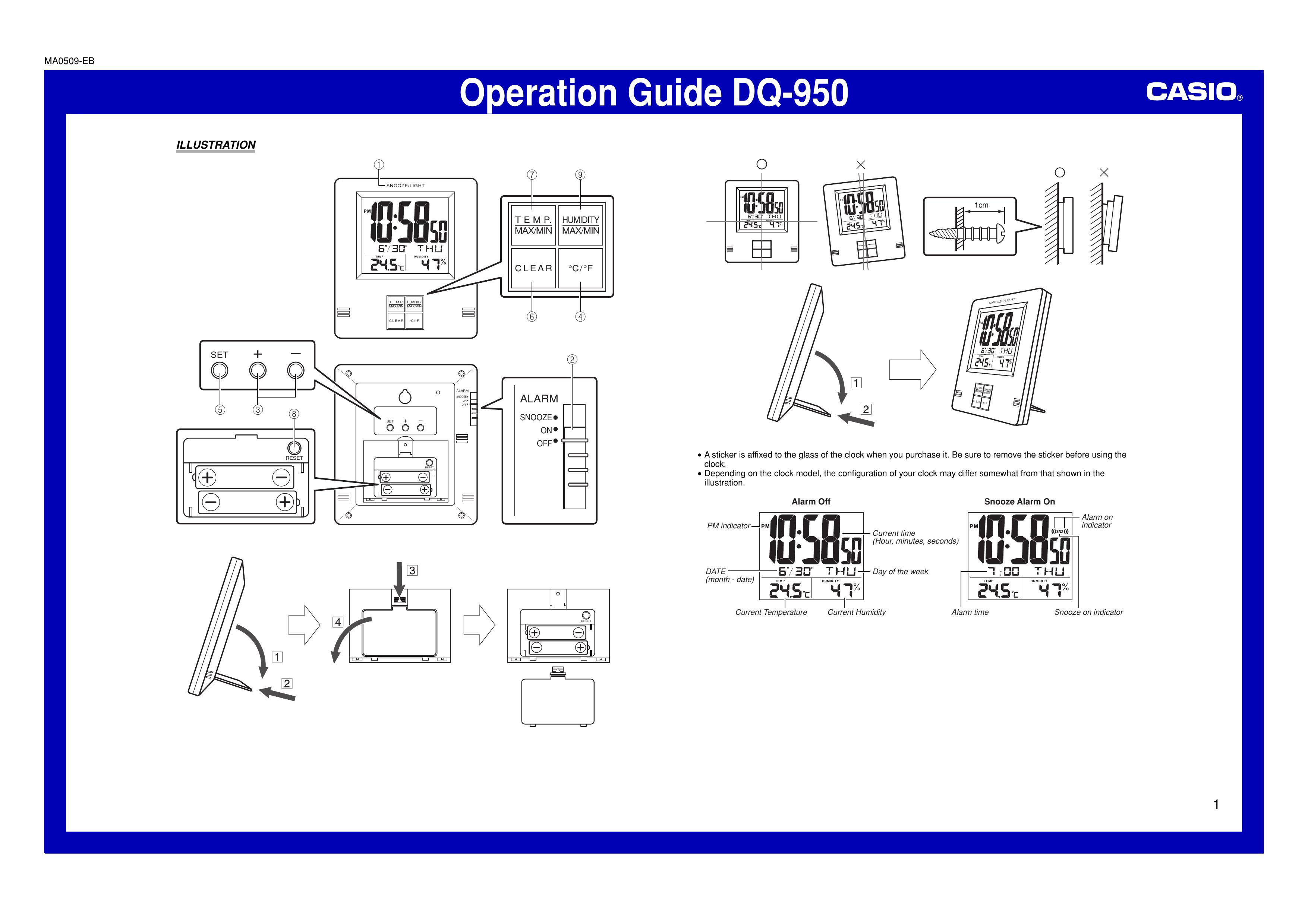 Casio DQ-950 Trimmer User Manual