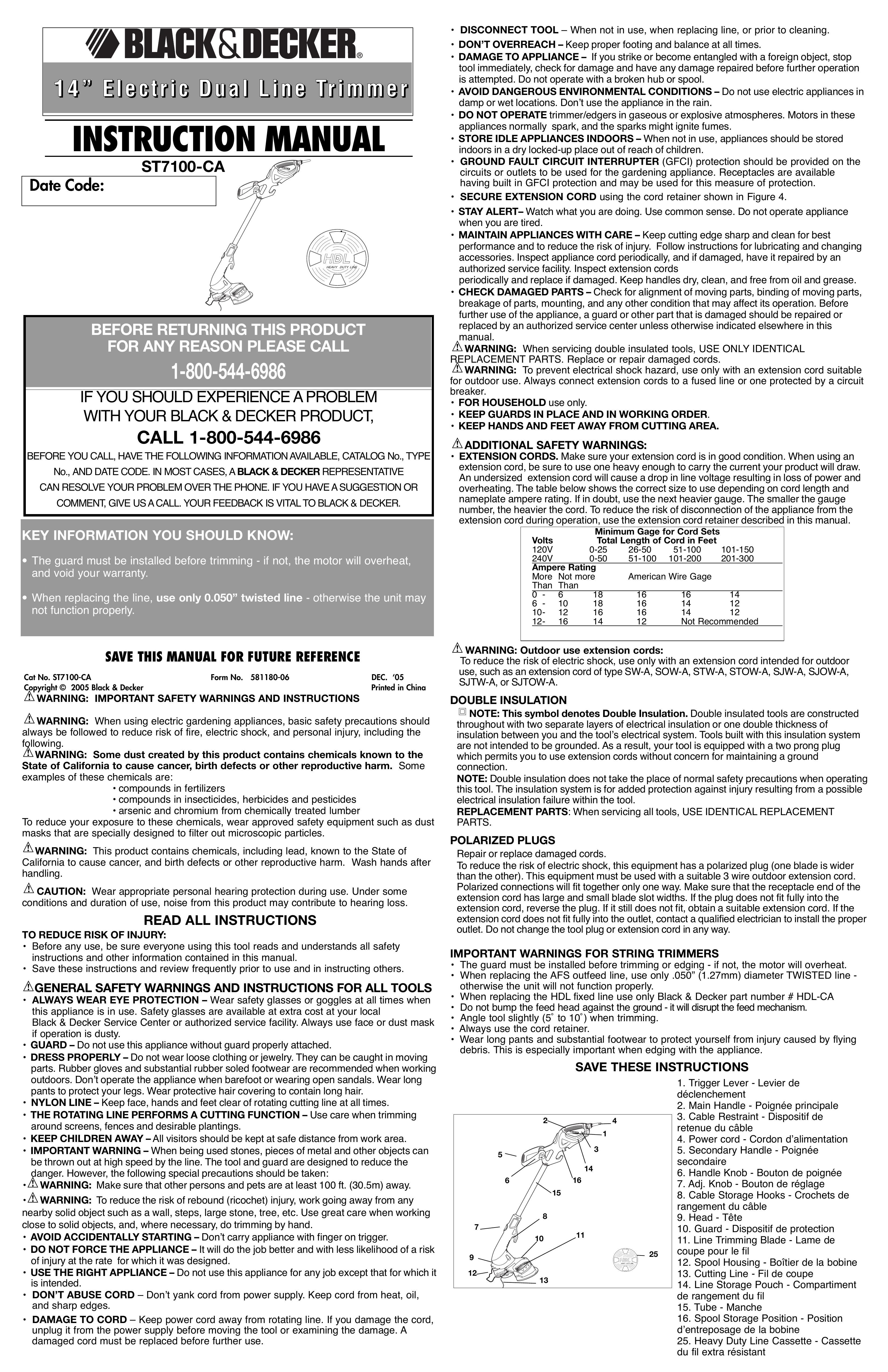 Cobra Electronics ST7100-CA Trimmer User Manual