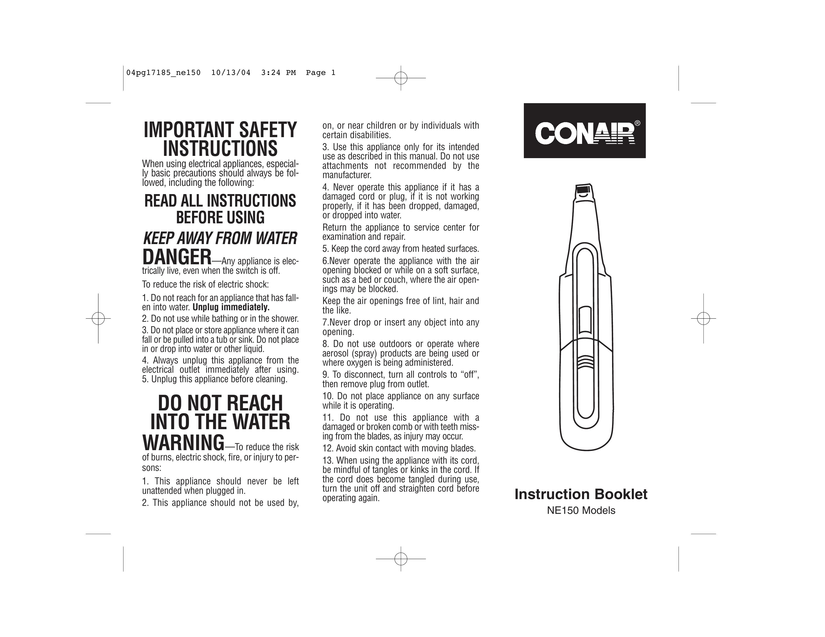 Conair NE150 Trimmer User Manual