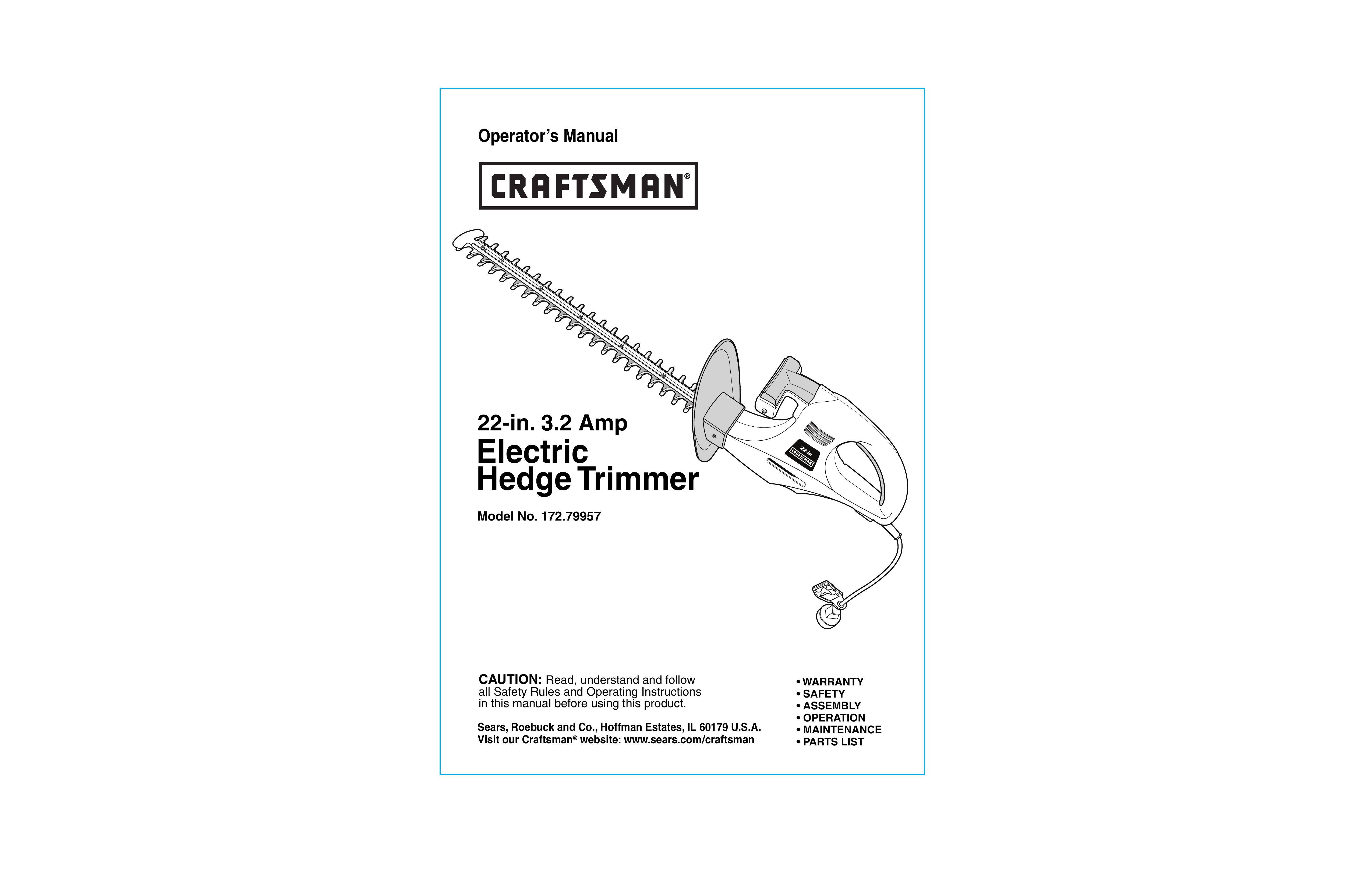 Craftsman 172.79957 Trimmer User Manual