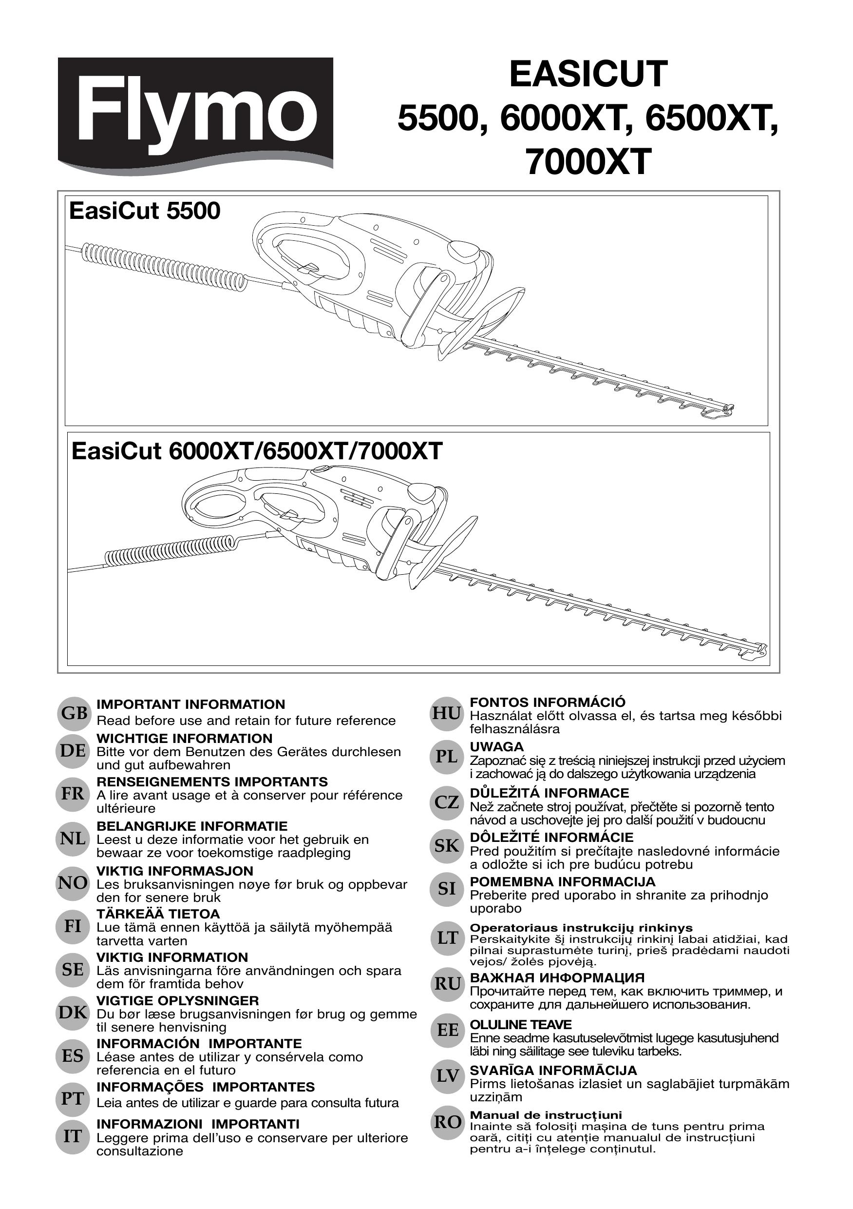 Flymo 6000XT Trimmer User Manual