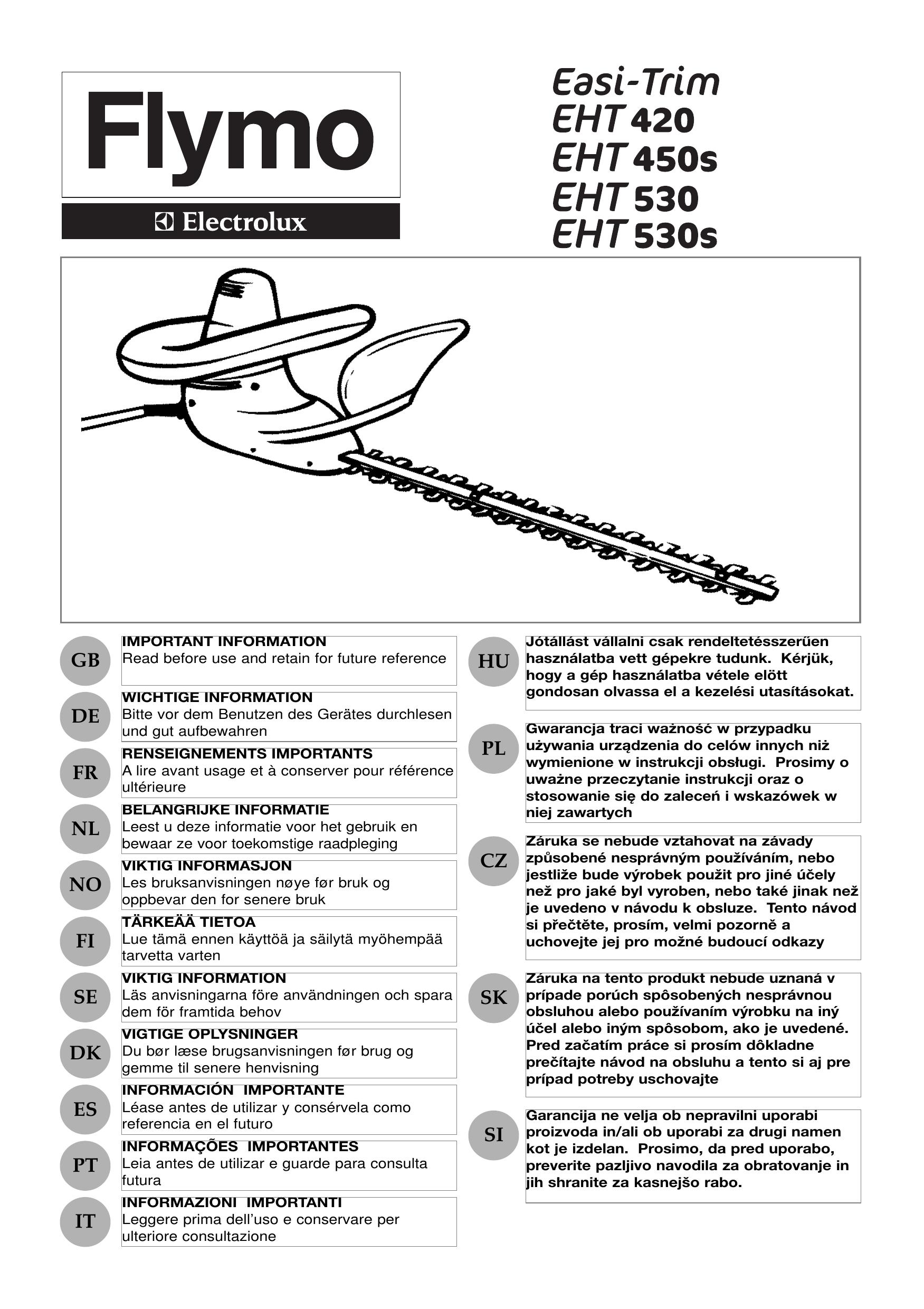 Flymo EHT 420 Trimmer User Manual