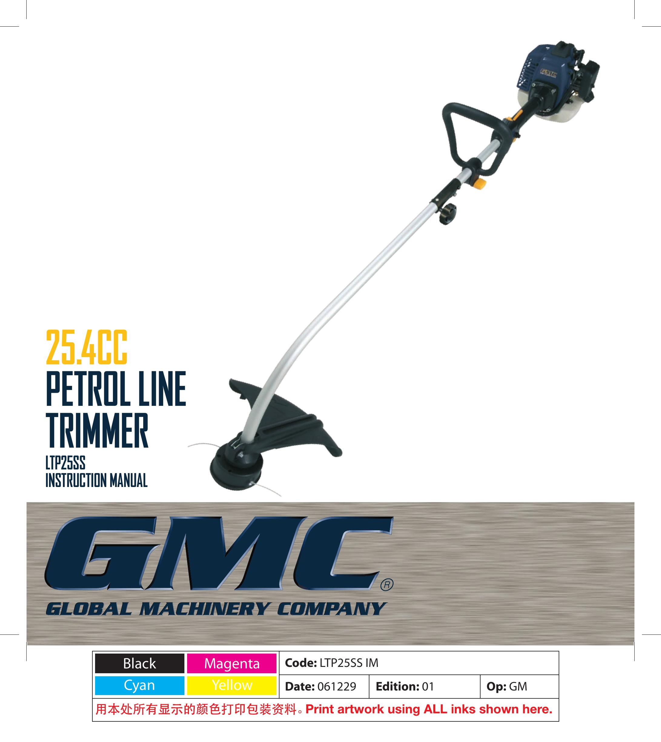 Global Machinery Company LTP25SS Trimmer User Manual