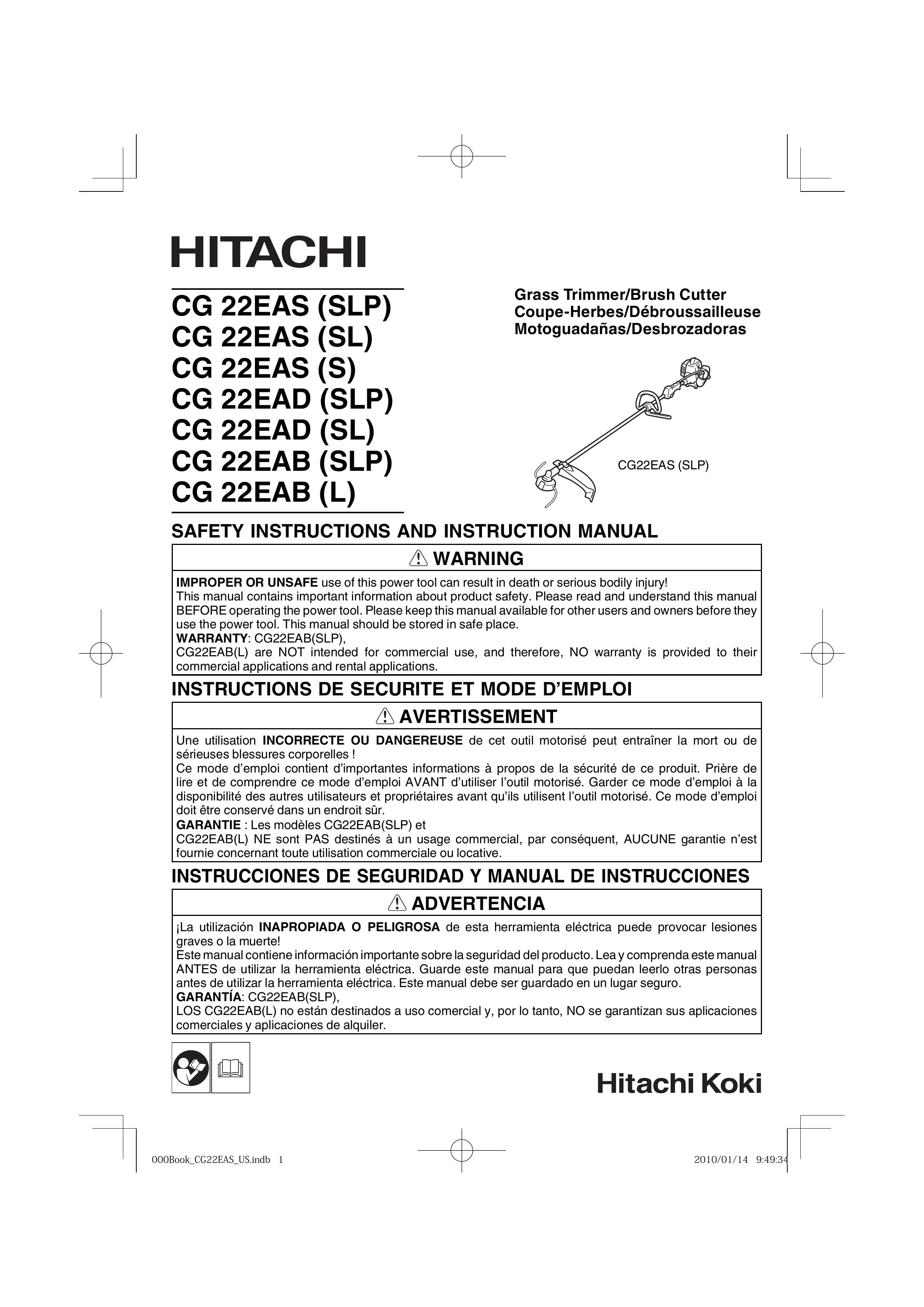 Hitachi CG 22EAB (SLP) Trimmer User Manual