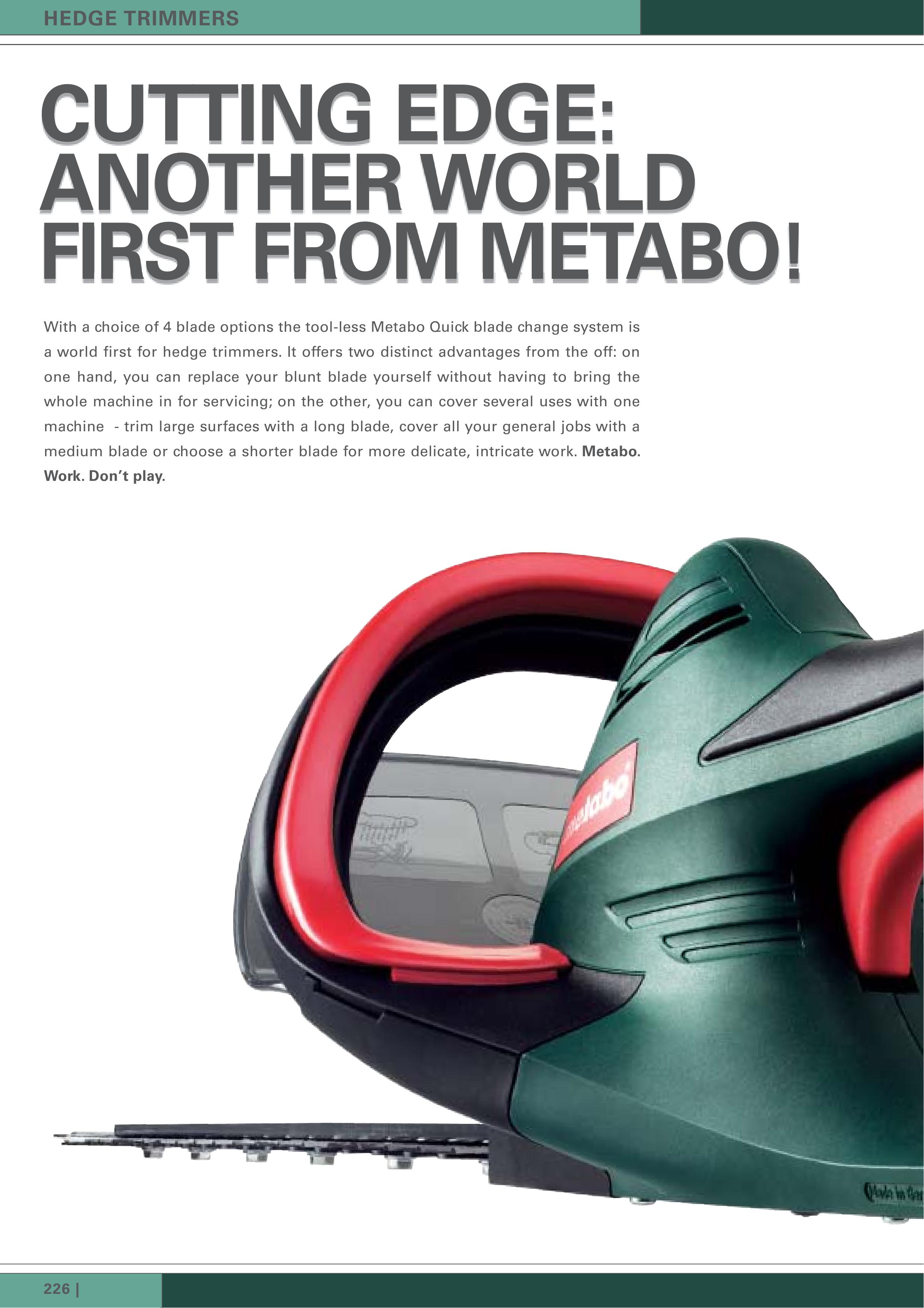 Metabo HS-8655 Quick Trimmer User Manual
