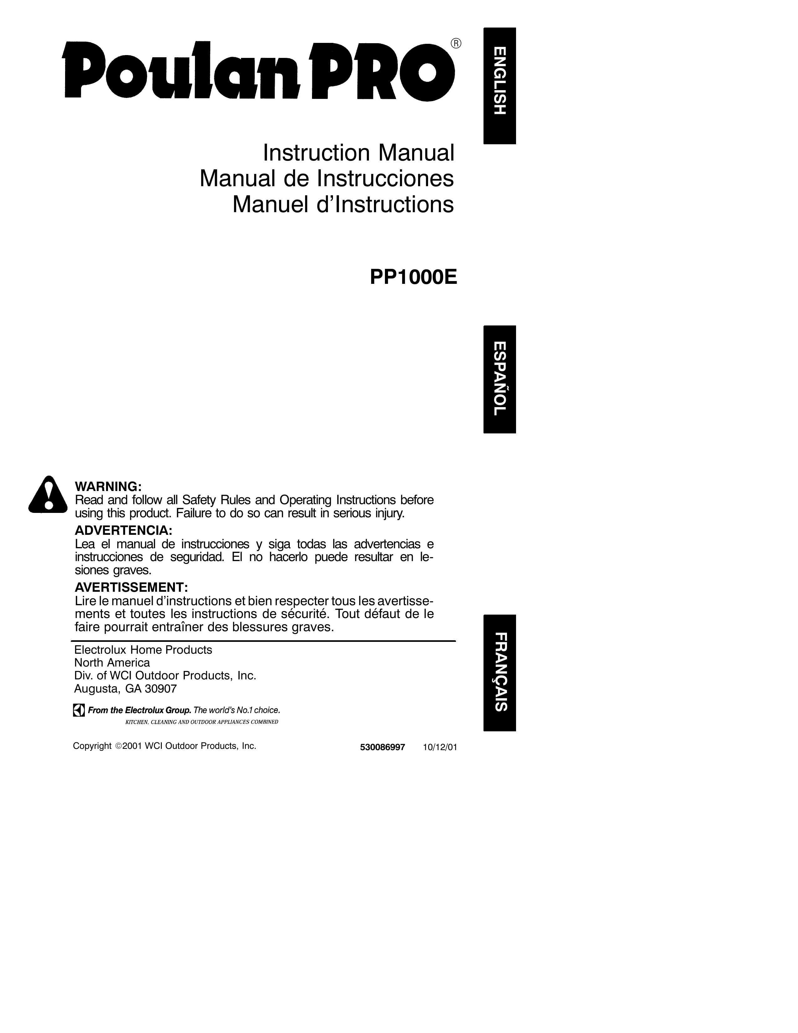 Poulan 530086997 Trimmer User Manual