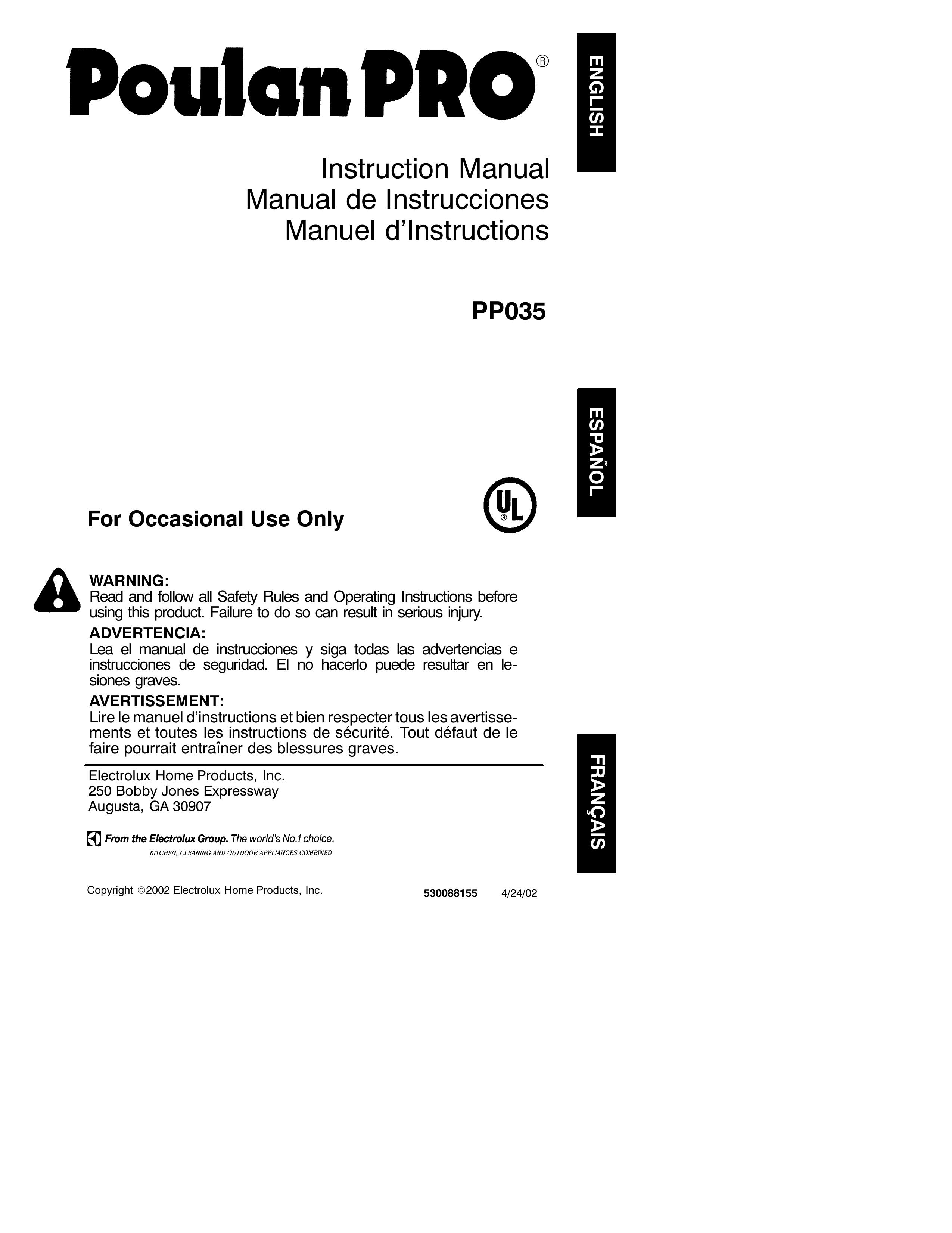 Poulan 530088155 Trimmer User Manual