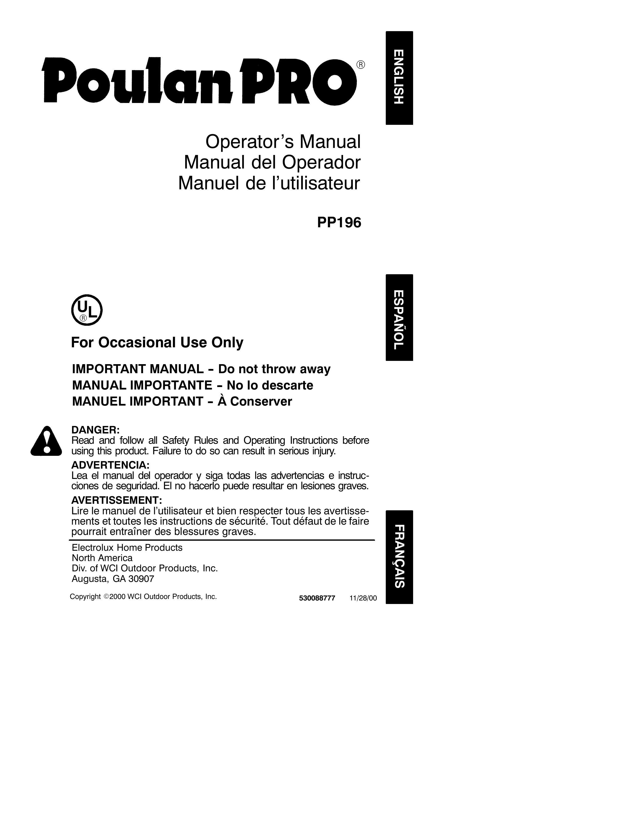 Poulan 530088777 Trimmer User Manual