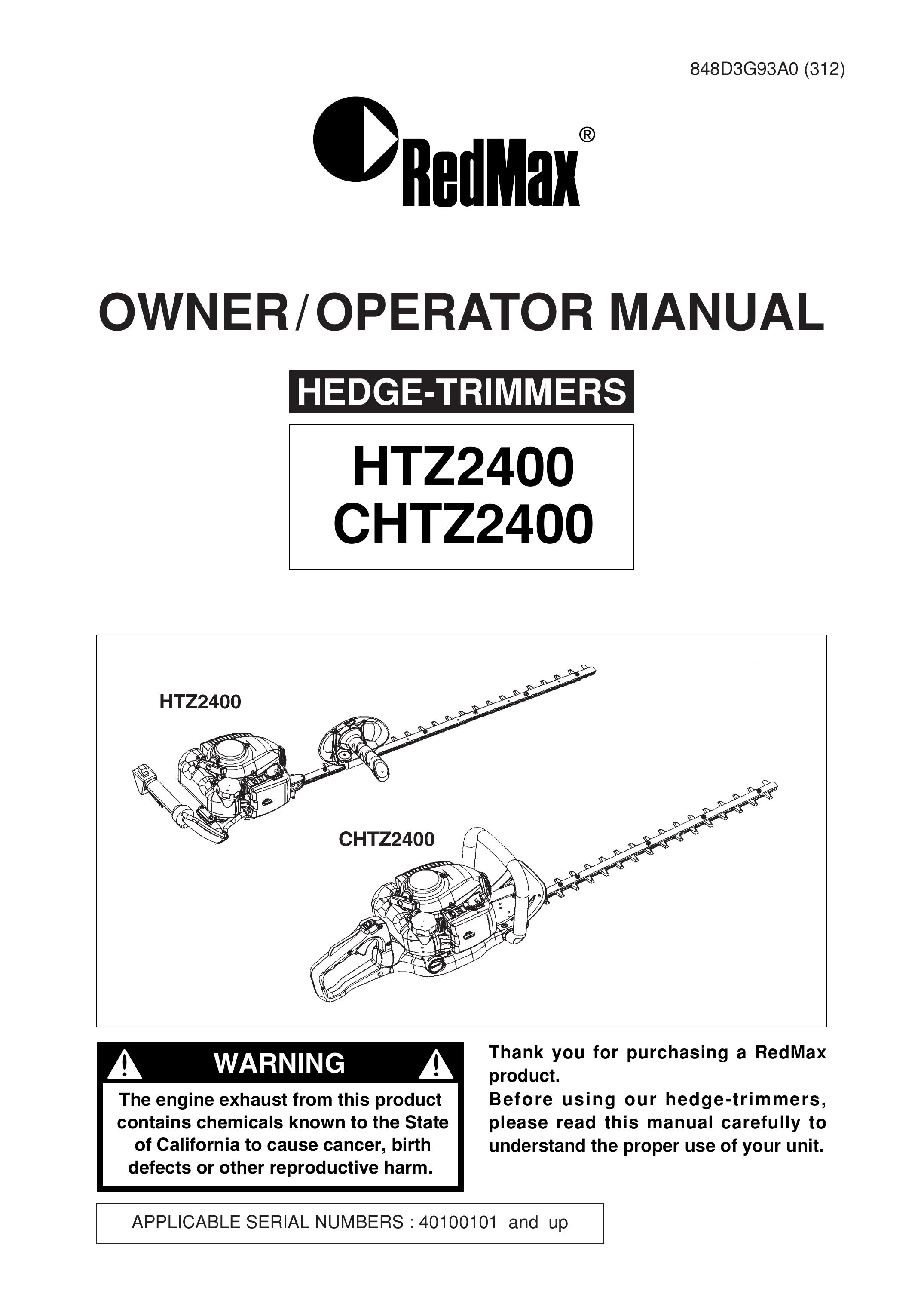 RedMax CHTZ2400 Trimmer User Manual