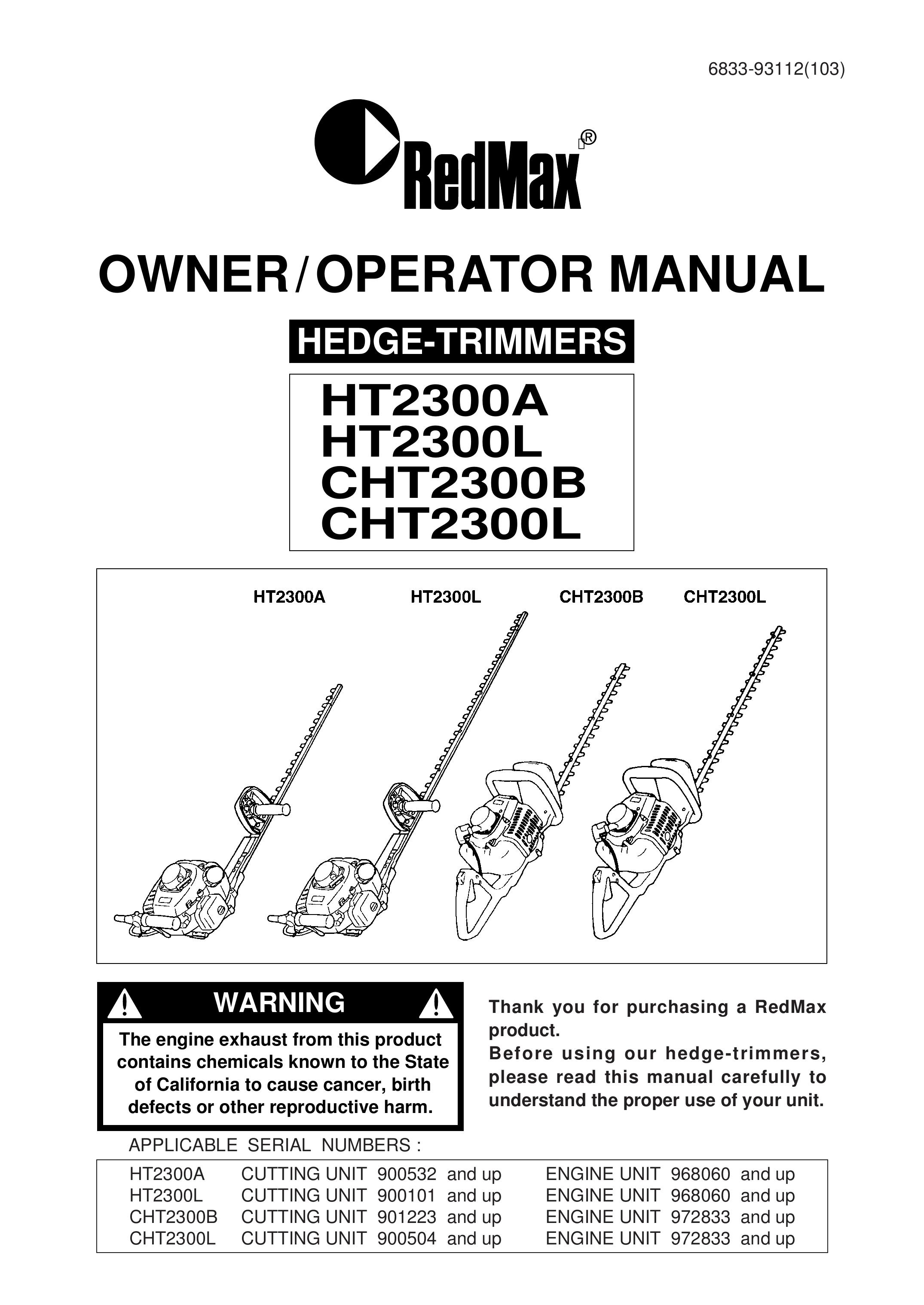 RedMax HT2300L Trimmer User Manual