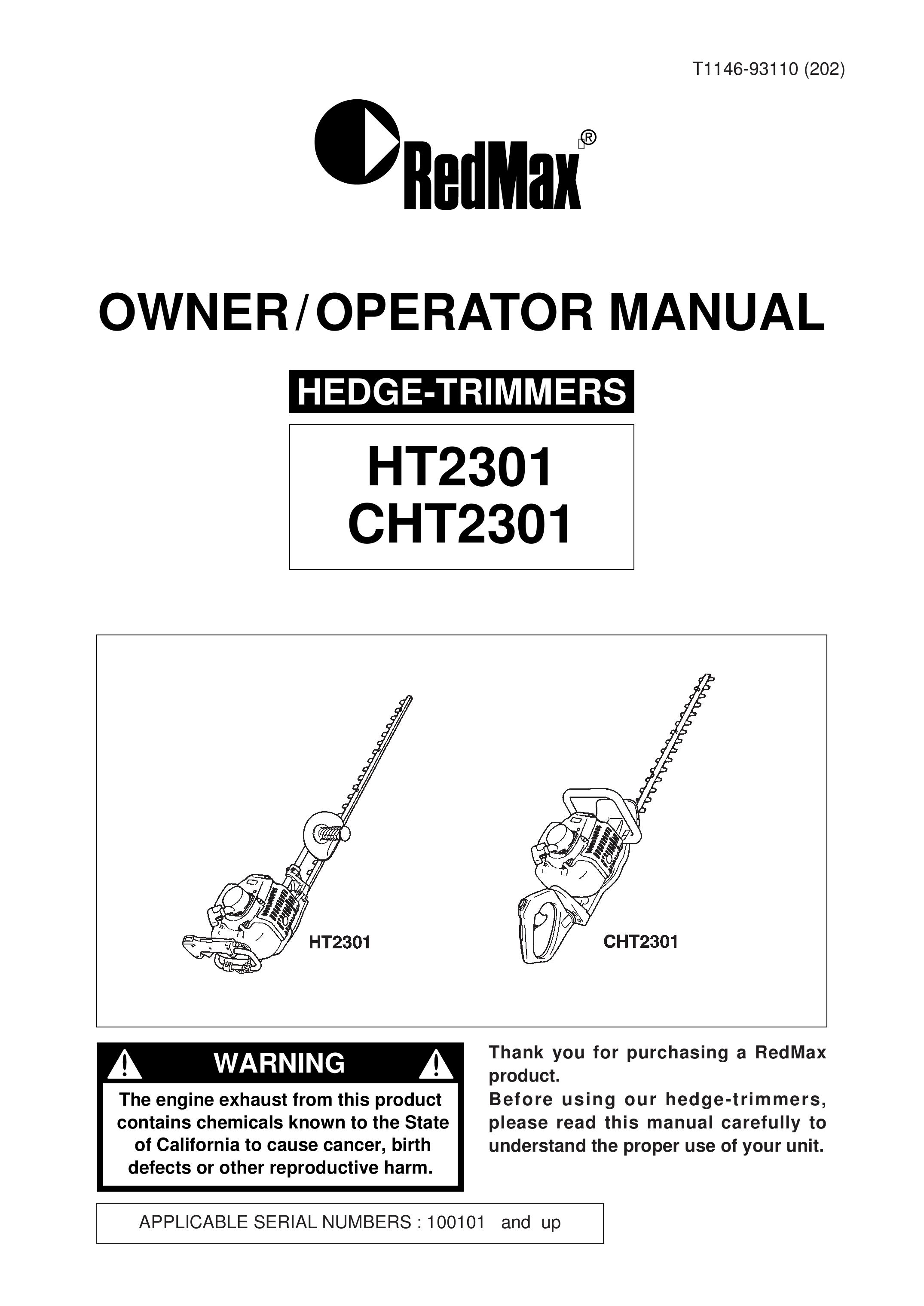 RedMax HT2301 Trimmer User Manual