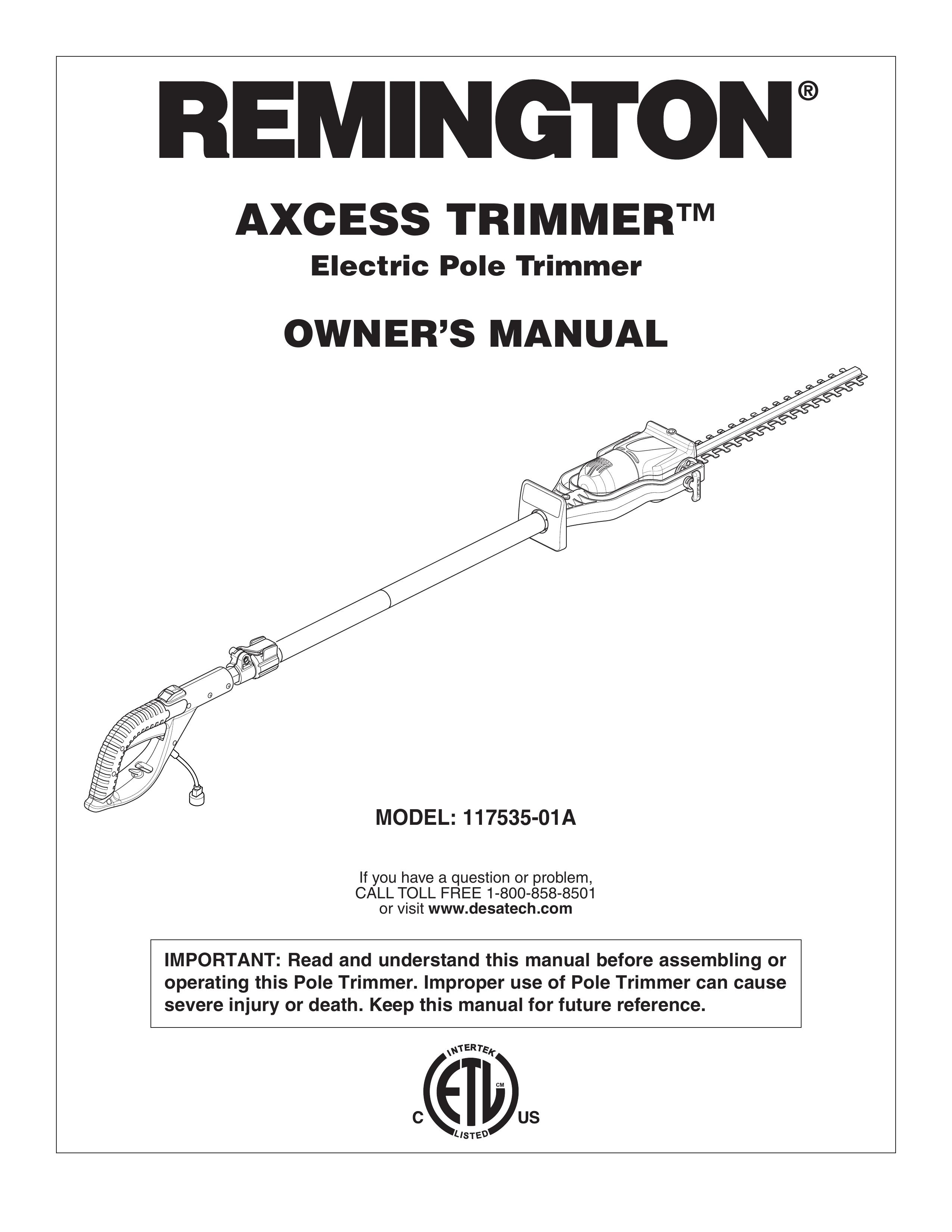 Remington 117535-01A Trimmer User Manual