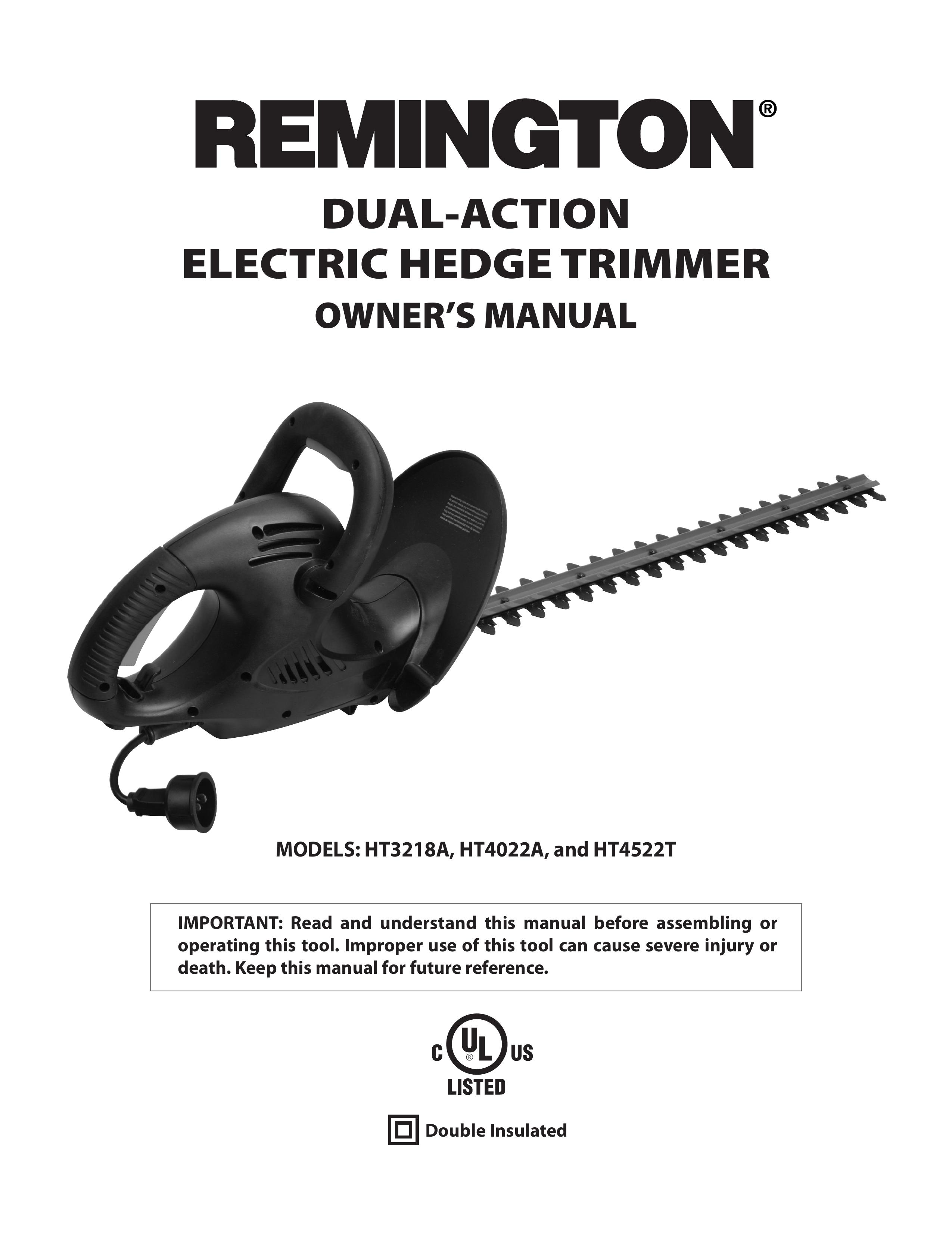 Remington Power Tools HT3218A, HT4022A Trimmer User Manual