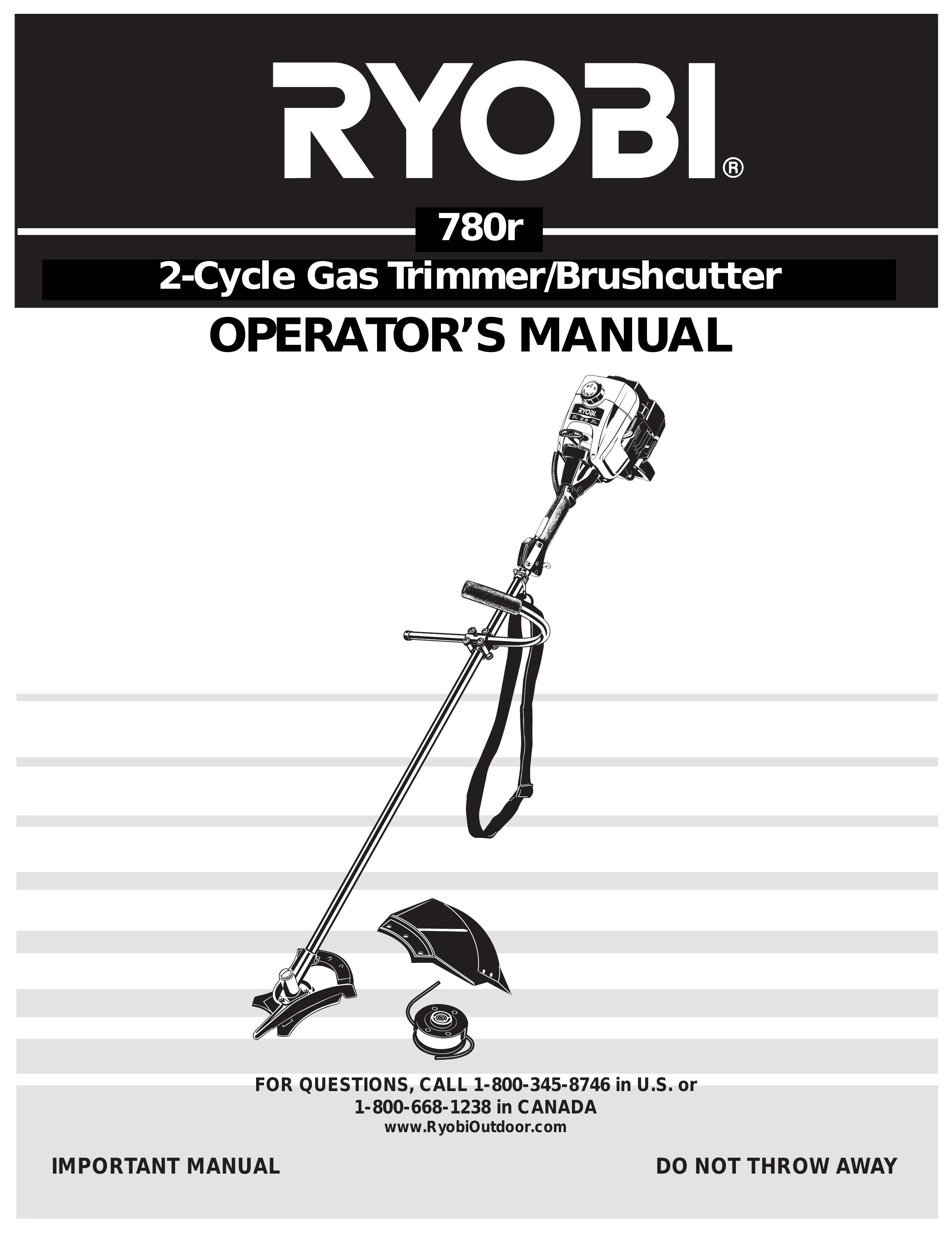 Ryobi 780r Trimmer User Manual