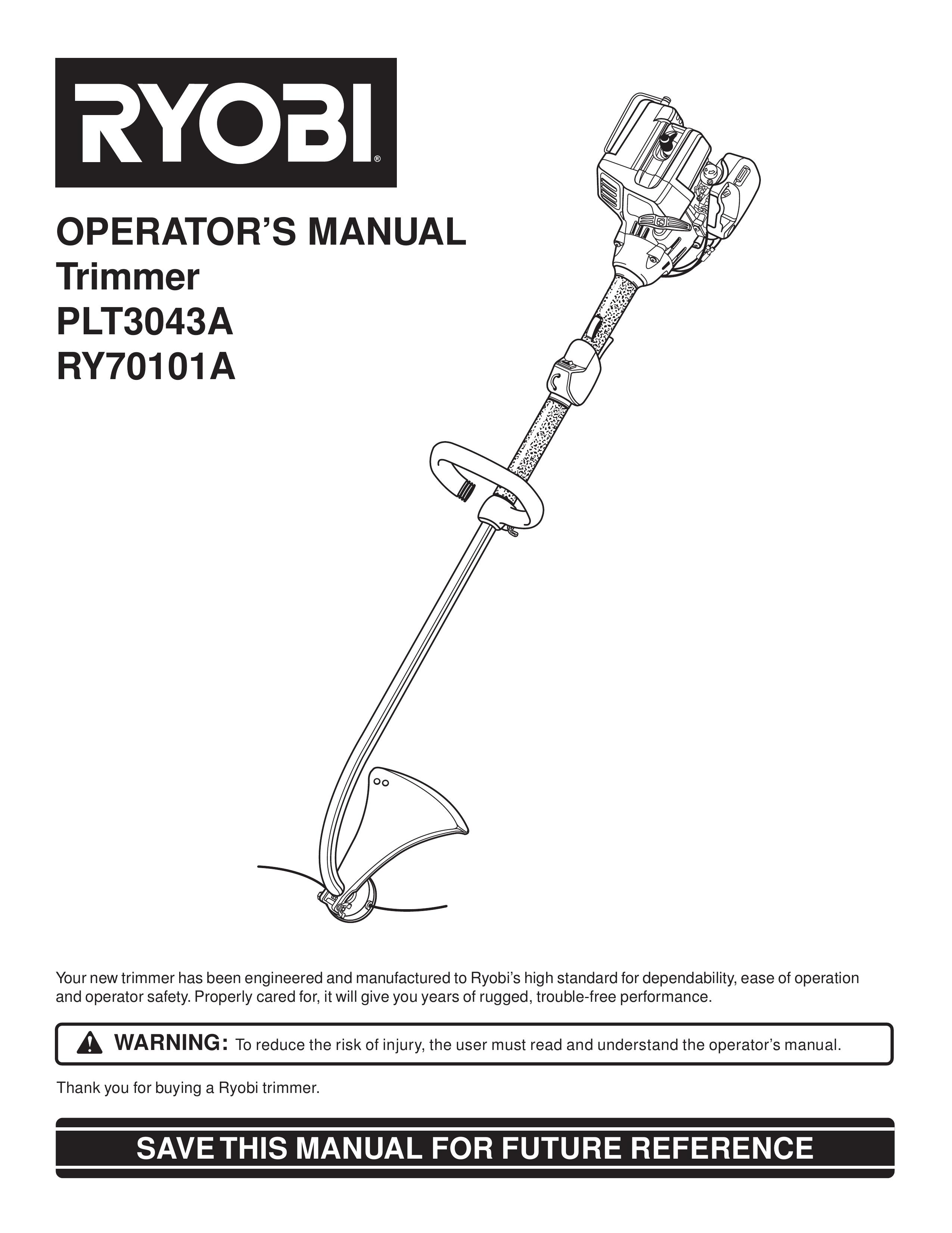 Ryobi Outdoor PLT3043A, RY70101A Trimmer User Manual