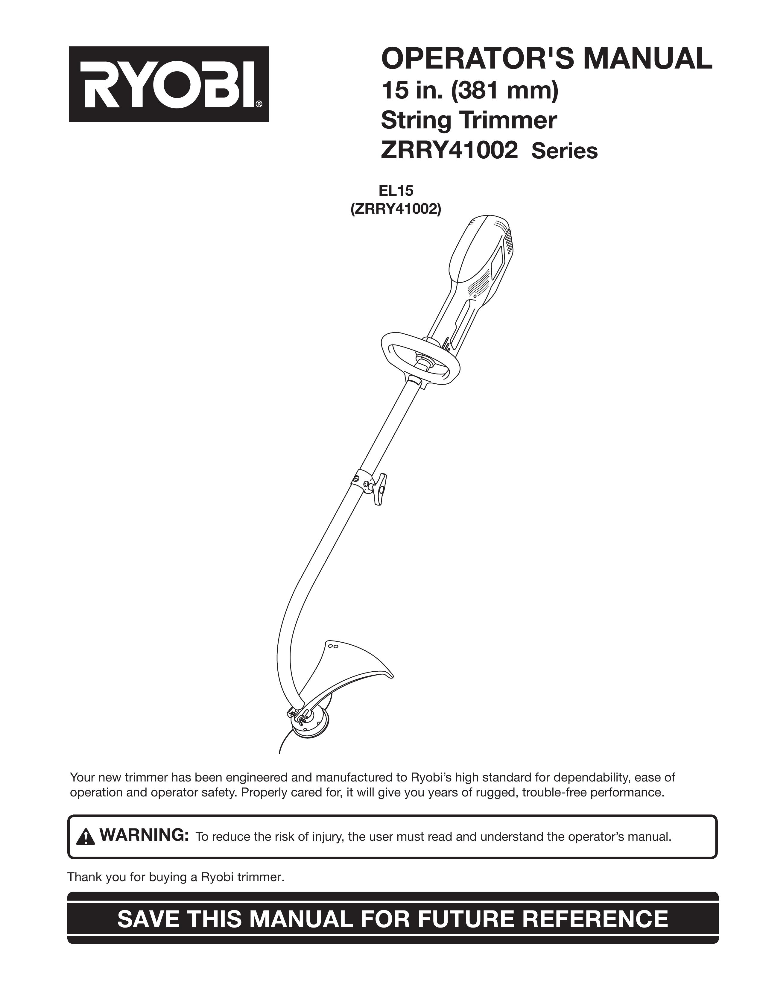 Ryobi Outdoor ZRRY41002 Trimmer User Manual