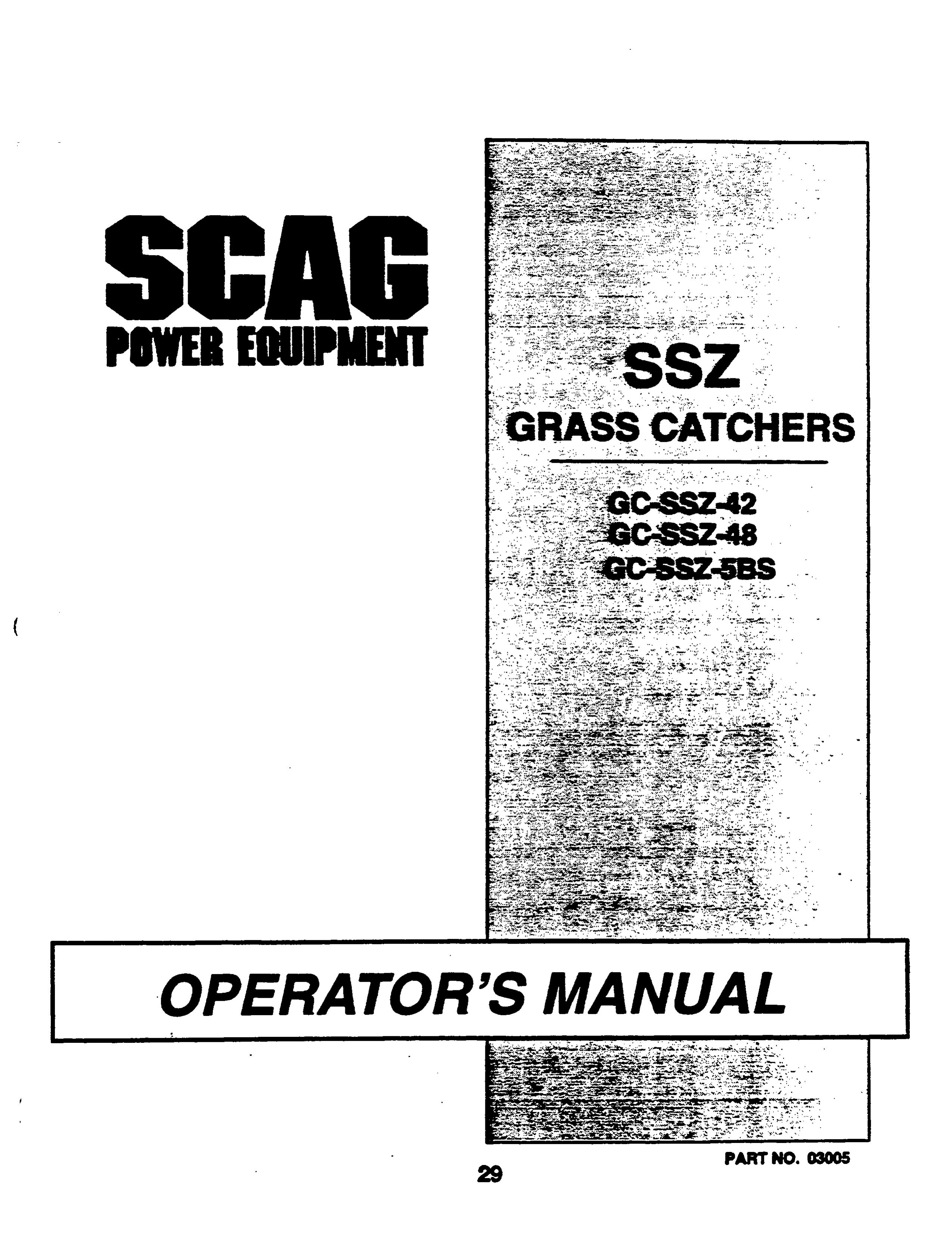 Scag Power Equipment GC-SSZ-48 Trimmer User Manual