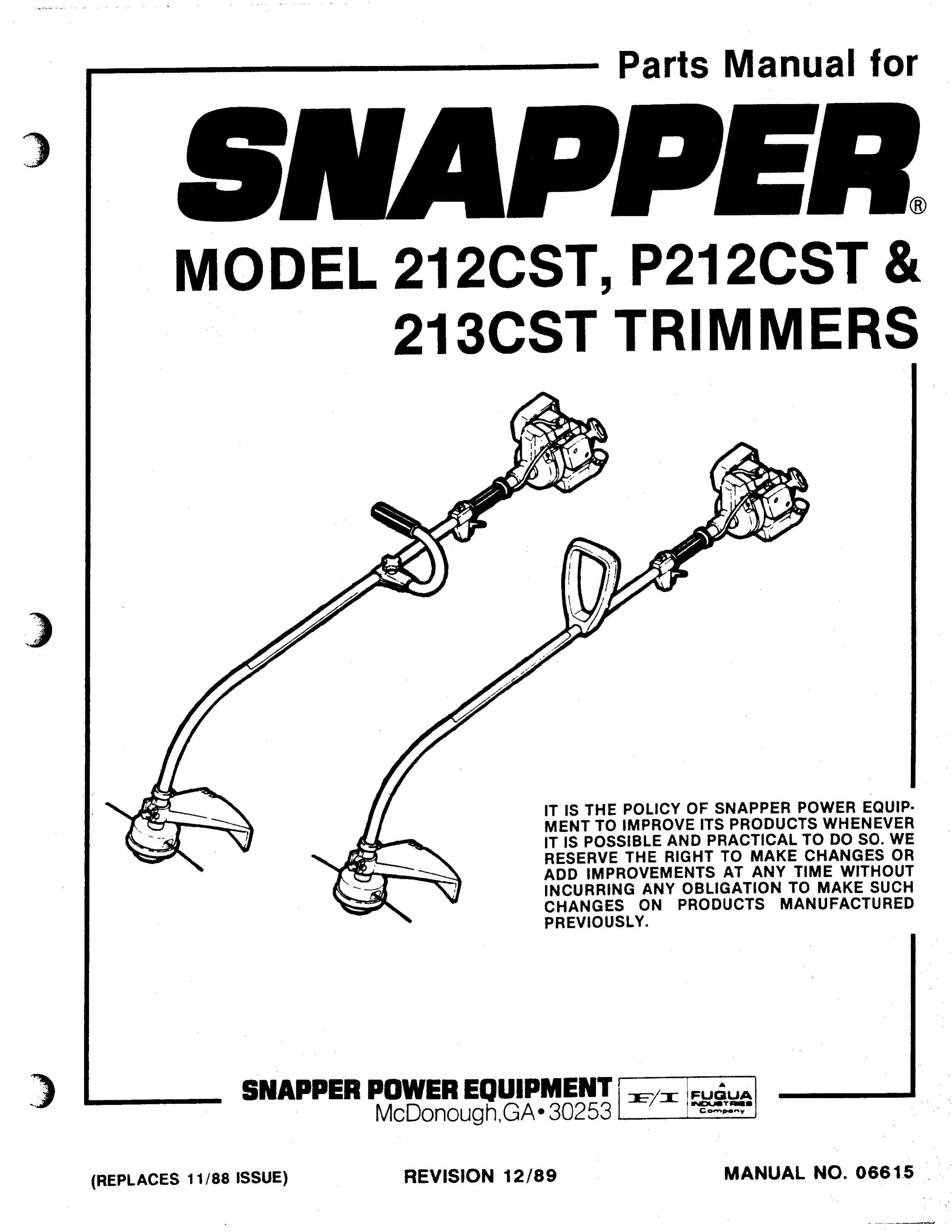 Snapper 212CST Trimmer User Manual